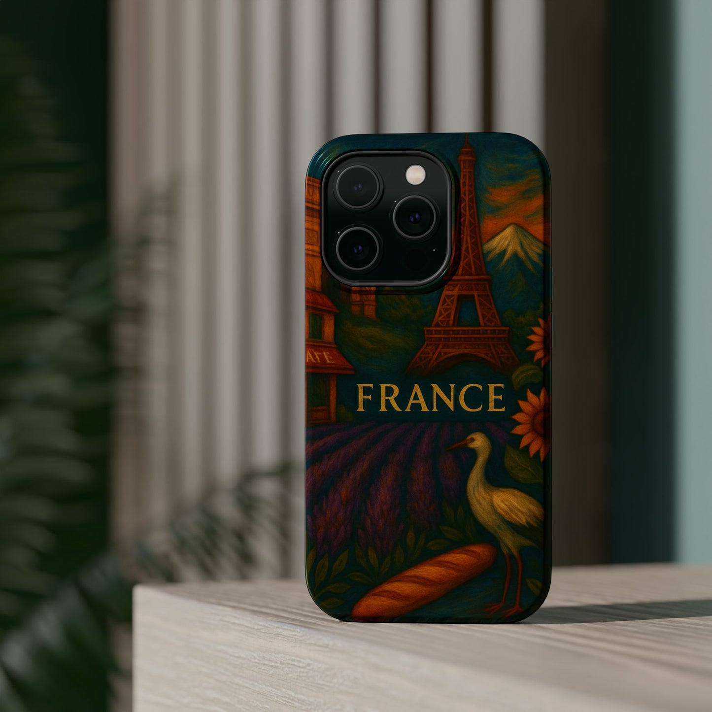 "Funda Magnética Reforzada Francia: Romance bajo la Luna 🌙🗼✨"