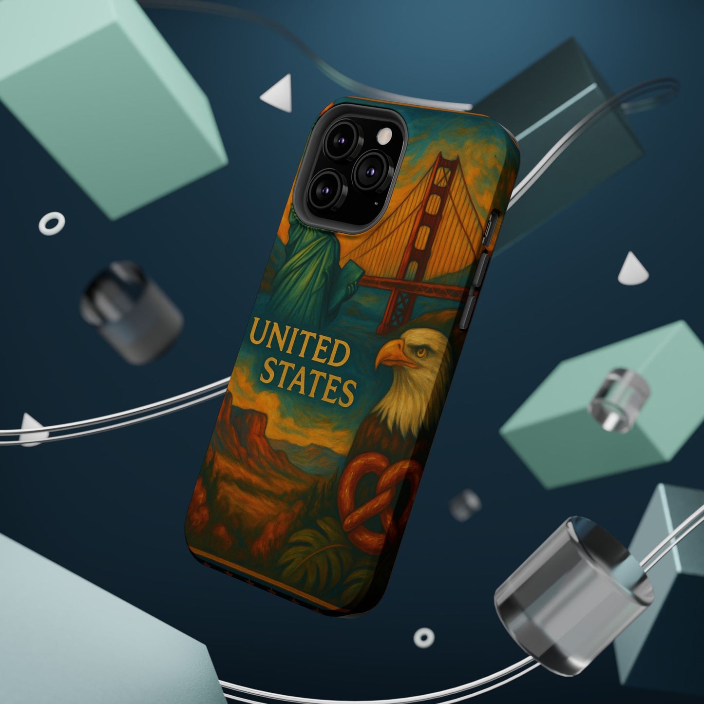 "Funda Magnética Reforzada Estados Unidos: Sueños, Libertad y Grandes Horizontes 🗽🏜️🌆"