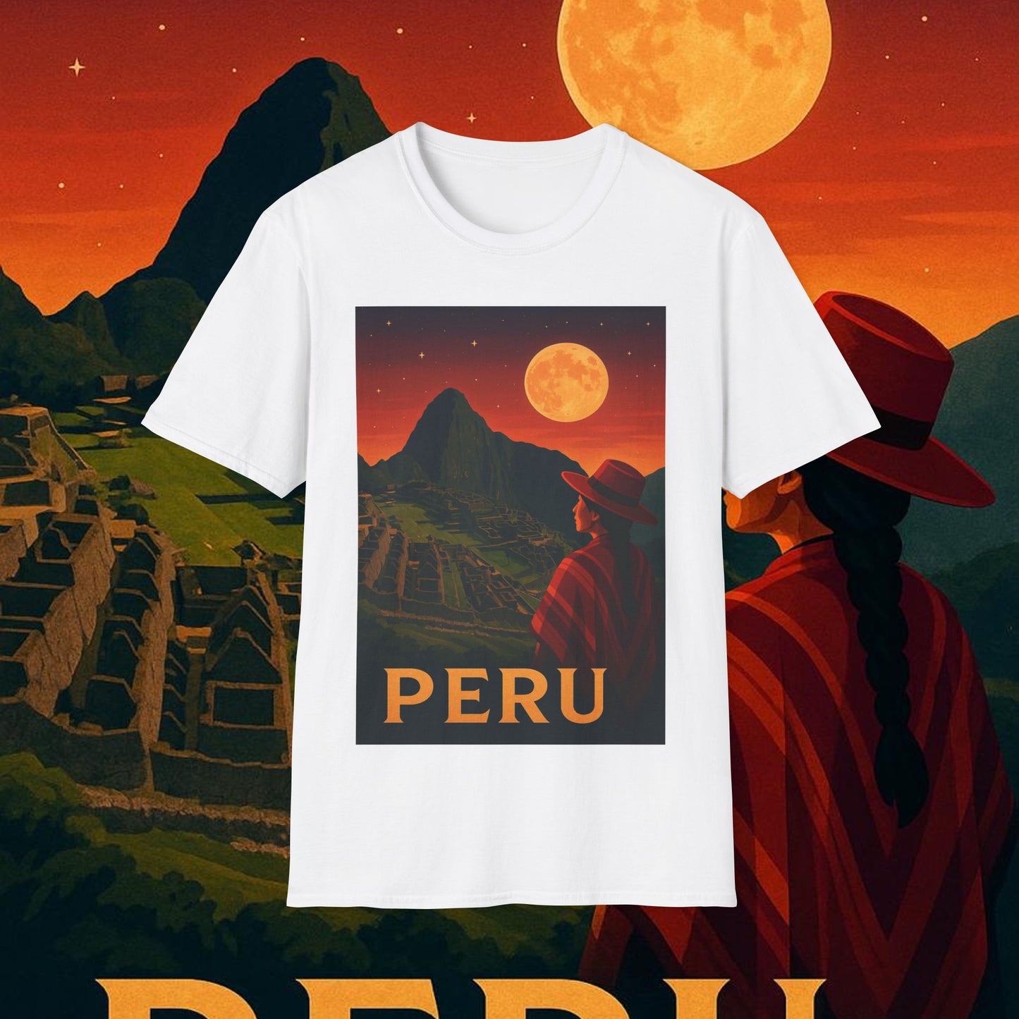 "Camiseta Perú: Misticismo, Historia y Maravillas Eternas 🏔️🦙🛕"