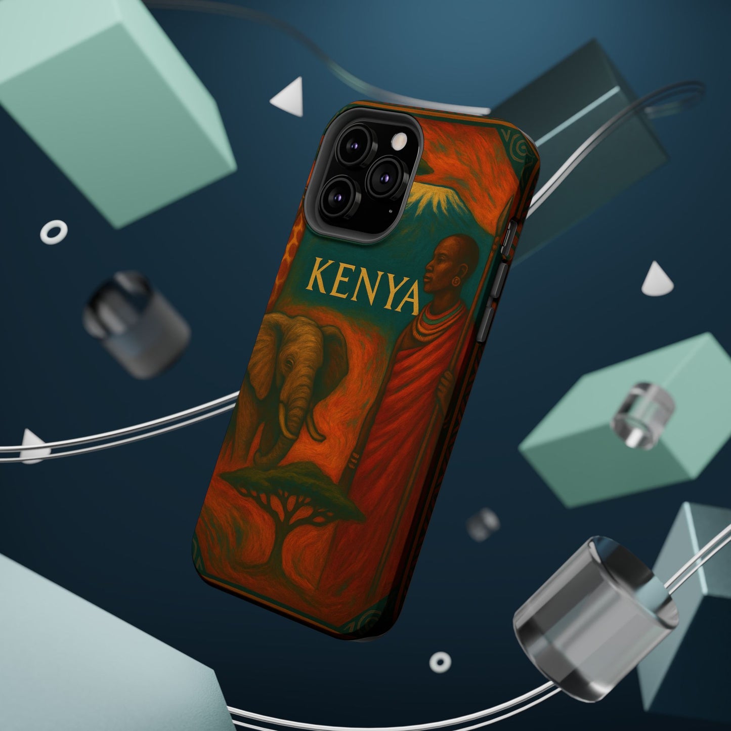 "Funda Magnética Reforzada Magnética Reforzada Kenia: Aventura Salvaje y Tierra de Horizontes Infinitos 🦁🌄🏕️"