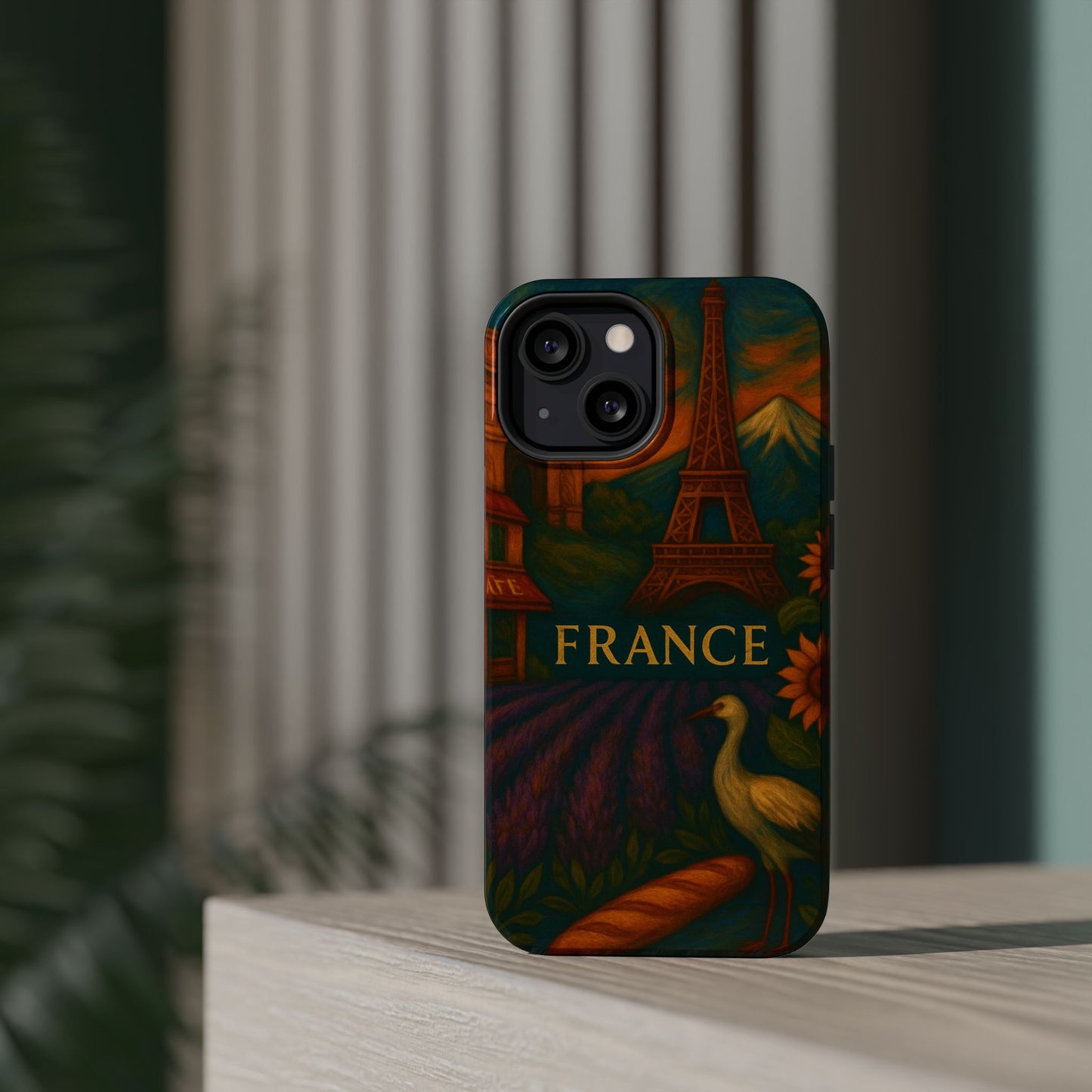 "Funda Magnética Reforzada Francia: Romance bajo la Luna 🌙🗼✨"