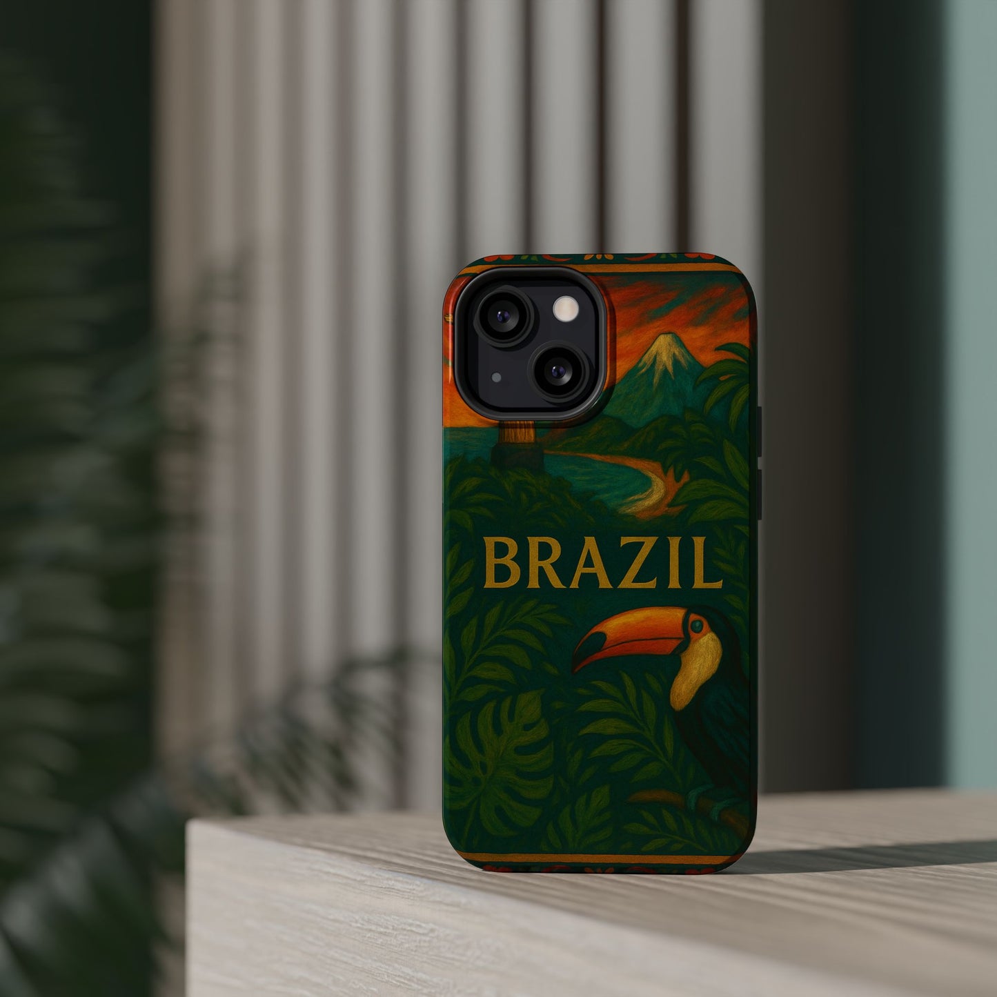 "Funda Magnética Reforzada Magnética Reforzada Brasil: Ritmo, Naturaleza y Alegría Infinita 🎶🌴🏖️"