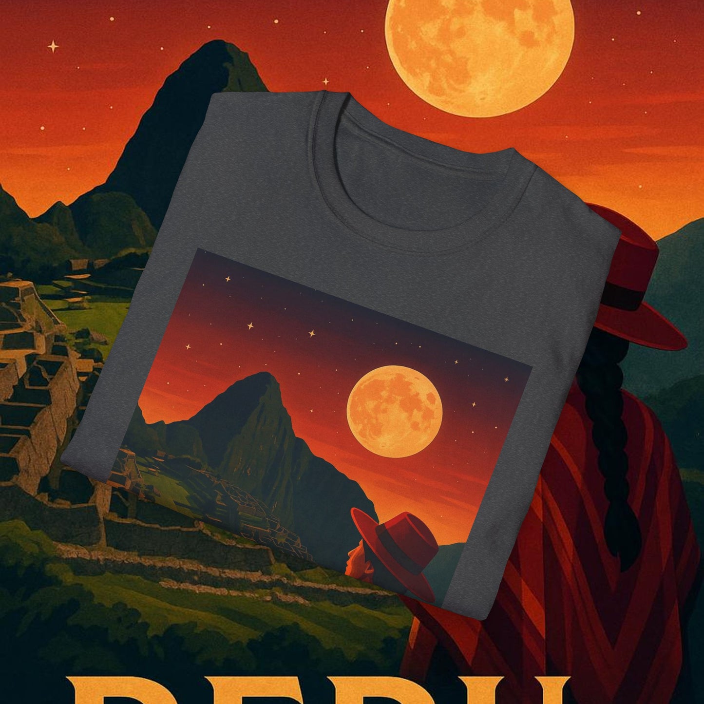 "Camiseta Perú: Misticismo, Historia y Maravillas Eternas 🏔️🦙🛕"