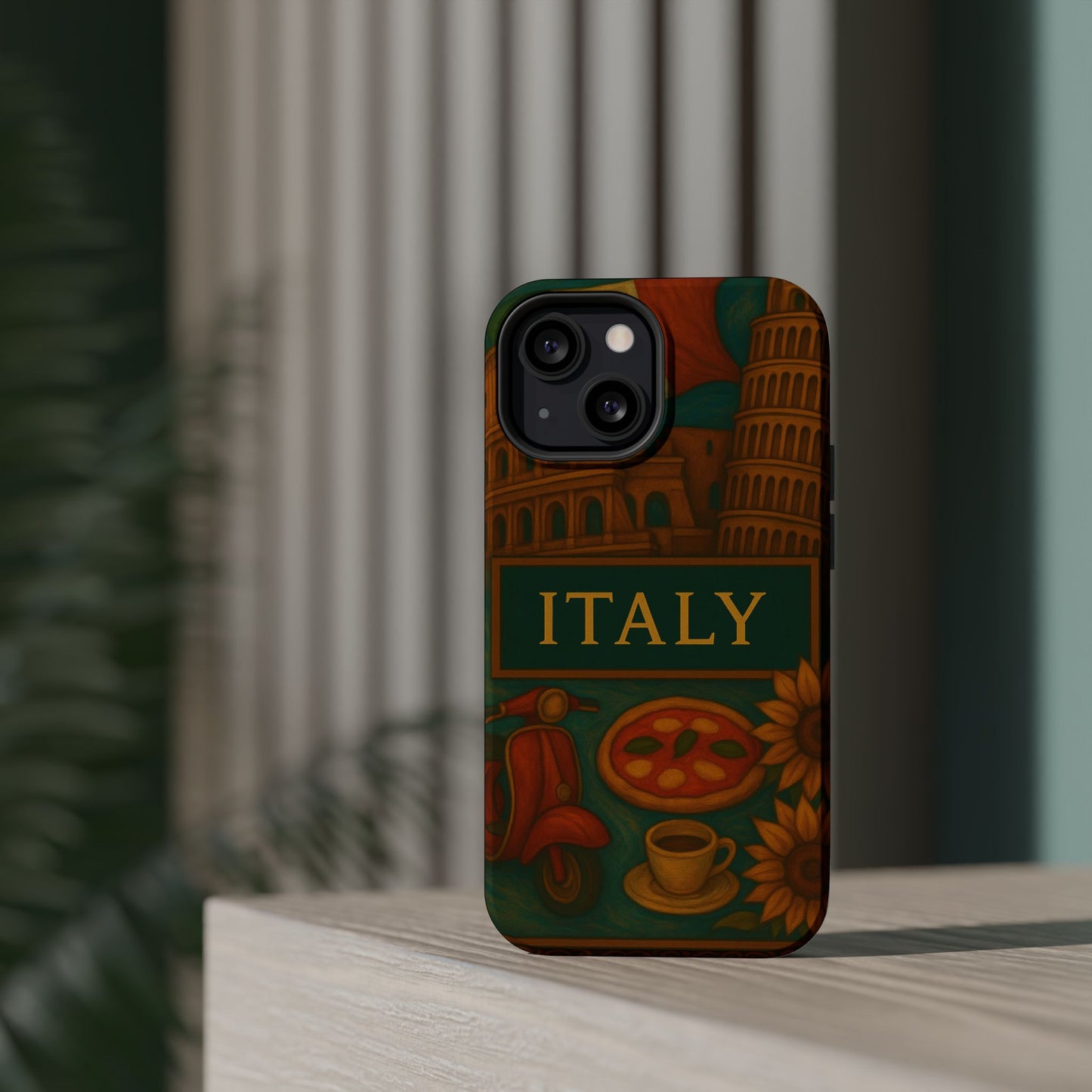 "Funda Magnética Reforzada Magnética Reforzada Italia: Arte, Pasión y Sabores Eternos 🎨🍝🏛️"
