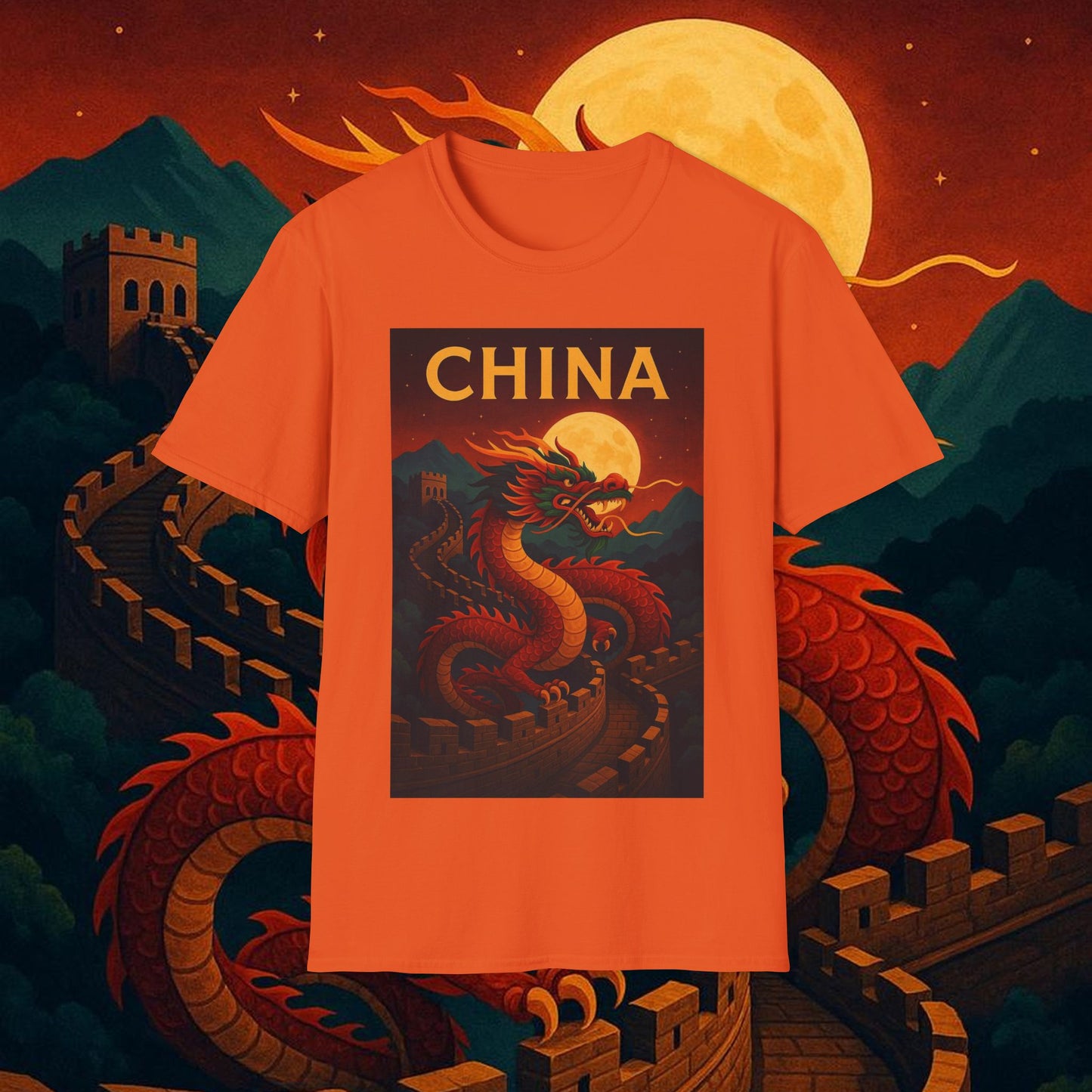 "Camiseta China – Dragones, murallas y leyendas eternas"