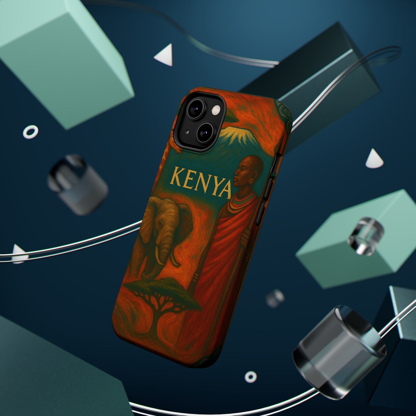 "Funda Magnética Reforzada Magnética Reforzada Kenia: Aventura Salvaje y Tierra de Horizontes Infinitos 🦁🌄🏕️"