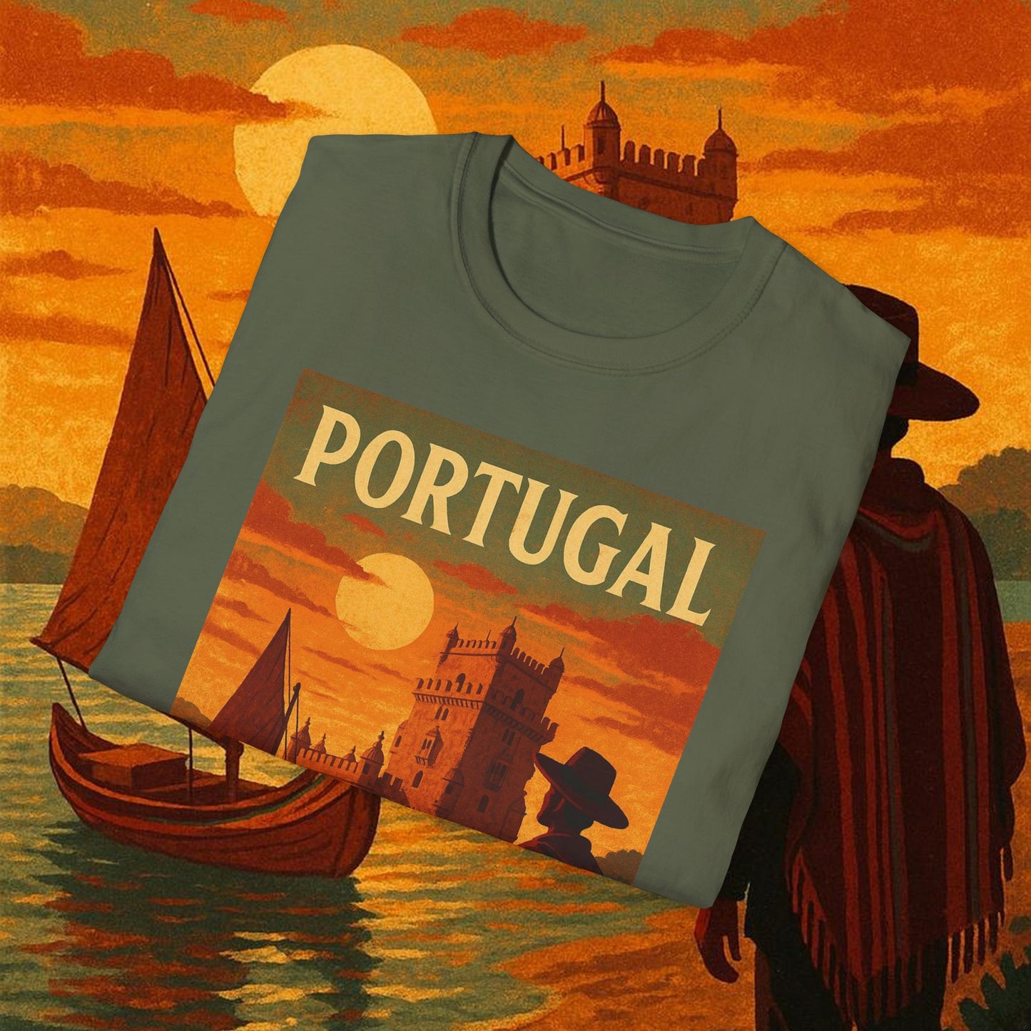 "Camiseta Portugal: Encanto Atlántico, Fados y Azulejos 🌊🎶🧿"