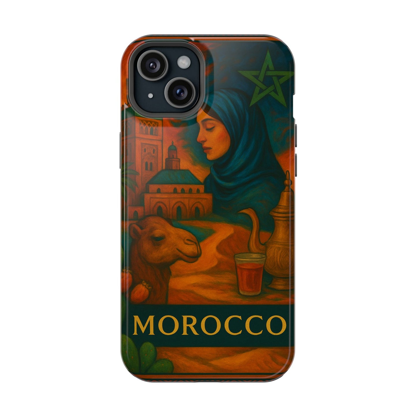 "Funda Magnética Reforzada Magnética Reforzada Marruecos: Magia del Desierto y Ciudades de Mil Colores 🐪🏜️🕌"