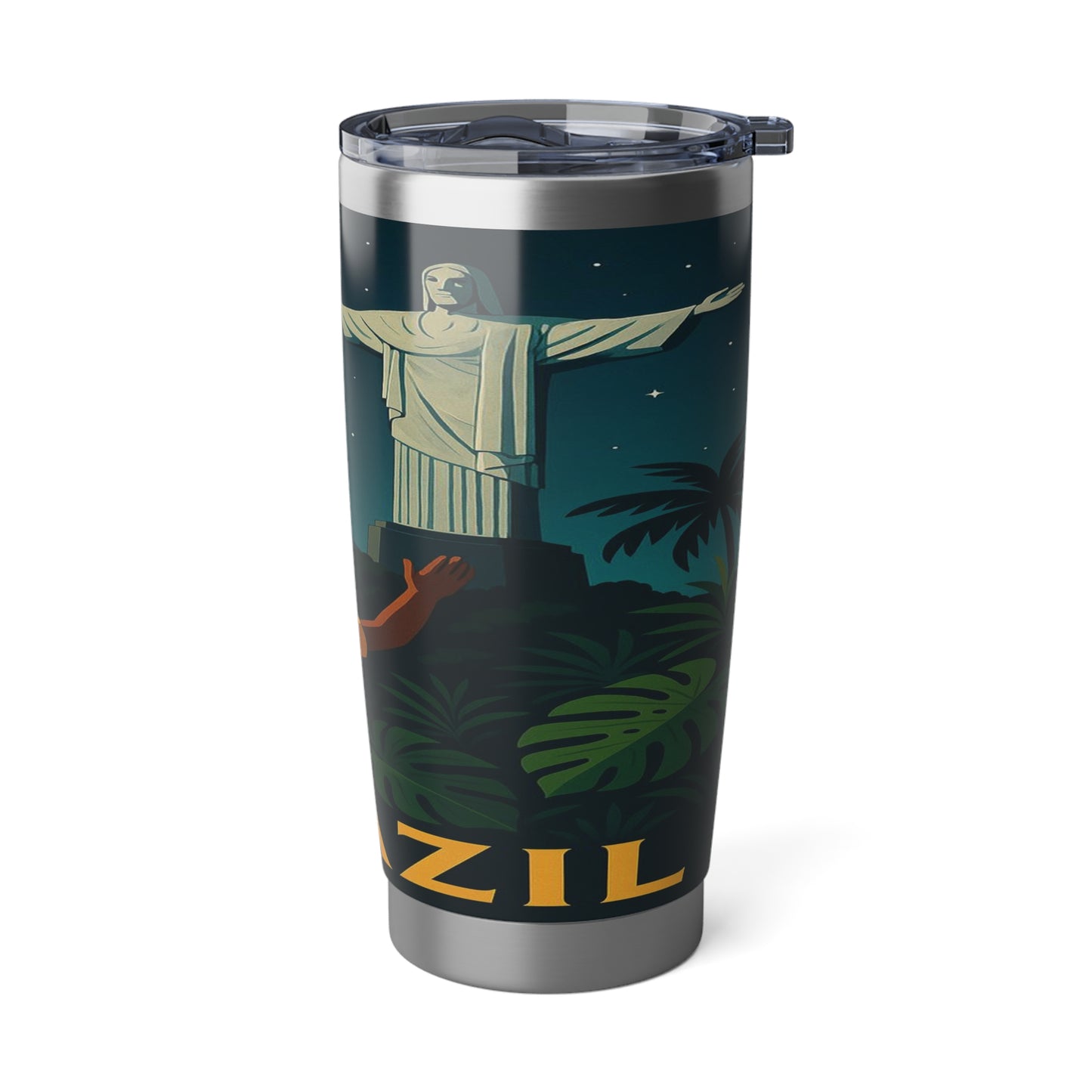 "Vaso Térmico Vagabond 20oz Brasil: Ritmo, Naturaleza y Alegría Infinita 🎶🌴🏖️"