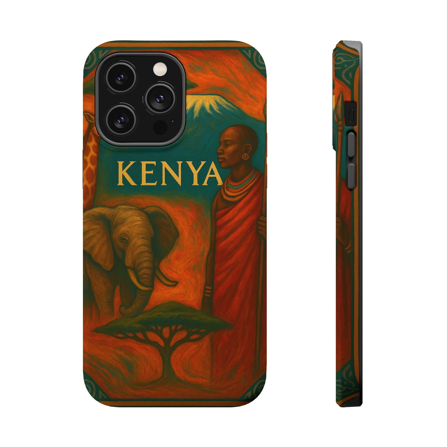 "Funda Magnética Reforzada Magnética Reforzada Kenia: Aventura Salvaje y Tierra de Horizontes Infinitos 🦁🌄🏕️"