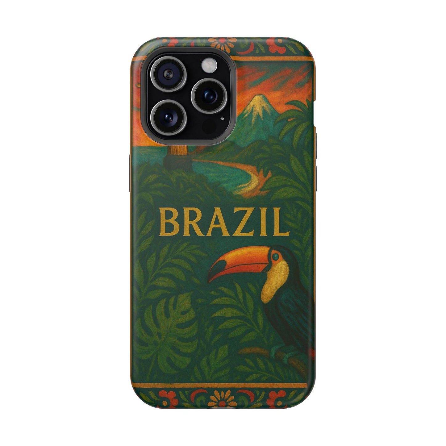 "Funda Magnética Reforzada Magnética Reforzada Brasil: Ritmo, Naturaleza y Alegría Infinita 🎶🌴🏖️"