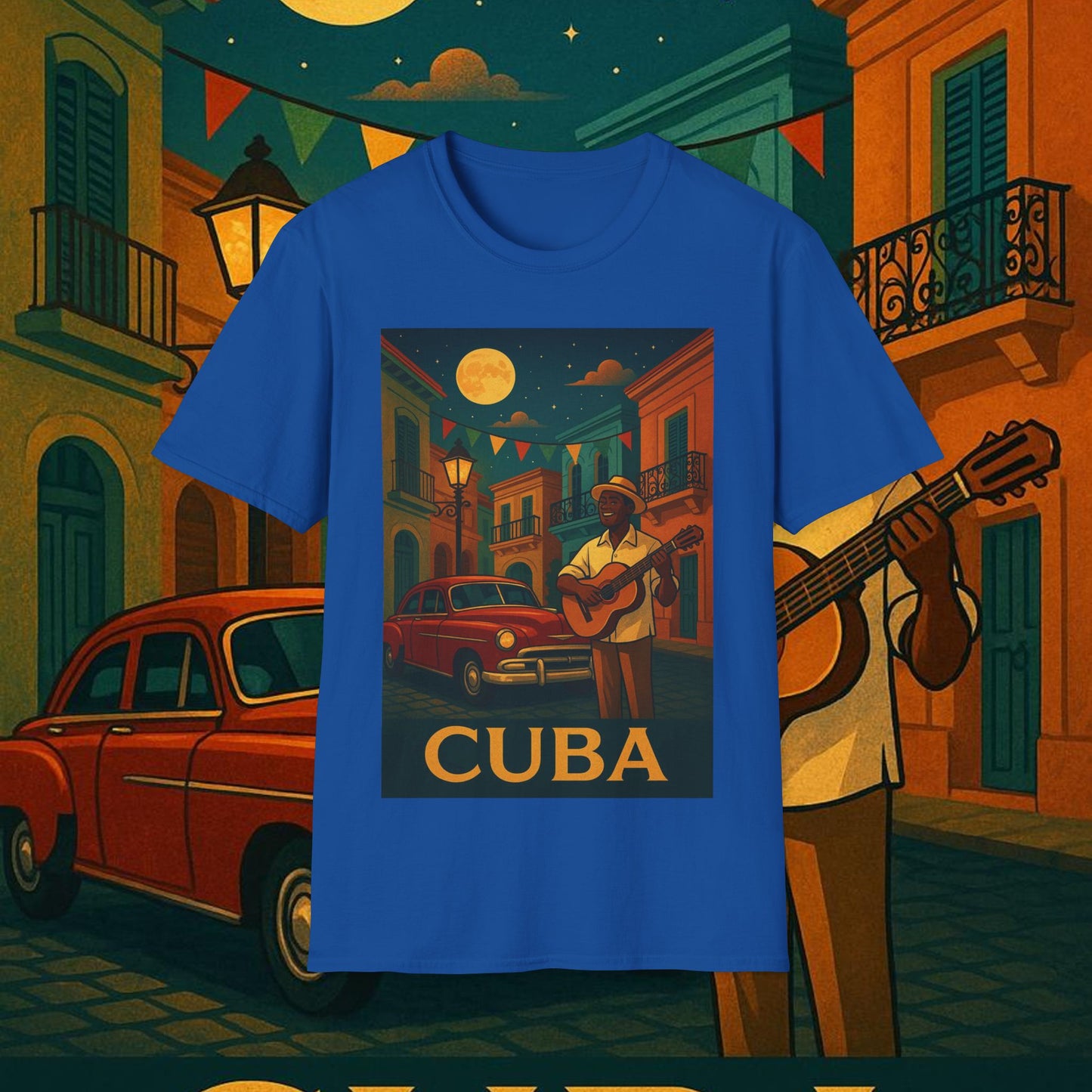 "Camiseta Cuba: Ritmo, Historia y Encanto Caribeño 🎺🚗🌴 "