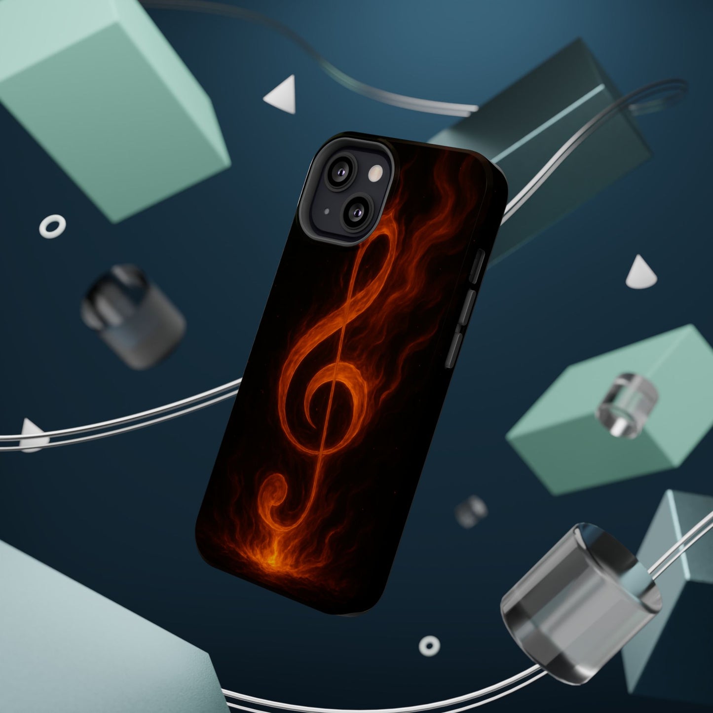 "Reinforced Magnetic Case Reinforced Magnetic Treble Clef 🎼🔥Where a note is born... a flame is born.” 🔥🎼