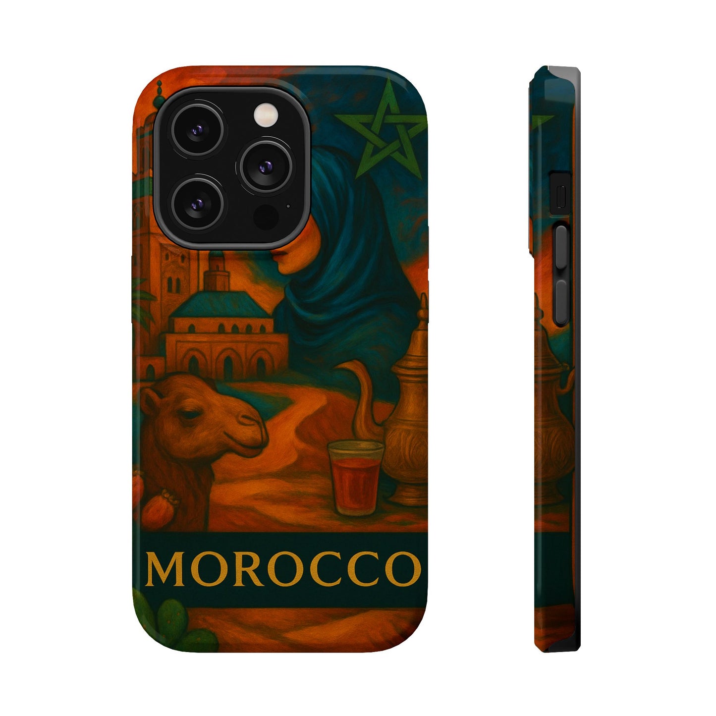 "Funda Magnética Reforzada Magnética Reforzada Marruecos: Magia del Desierto y Ciudades de Mil Colores 🐪🏜️🕌"