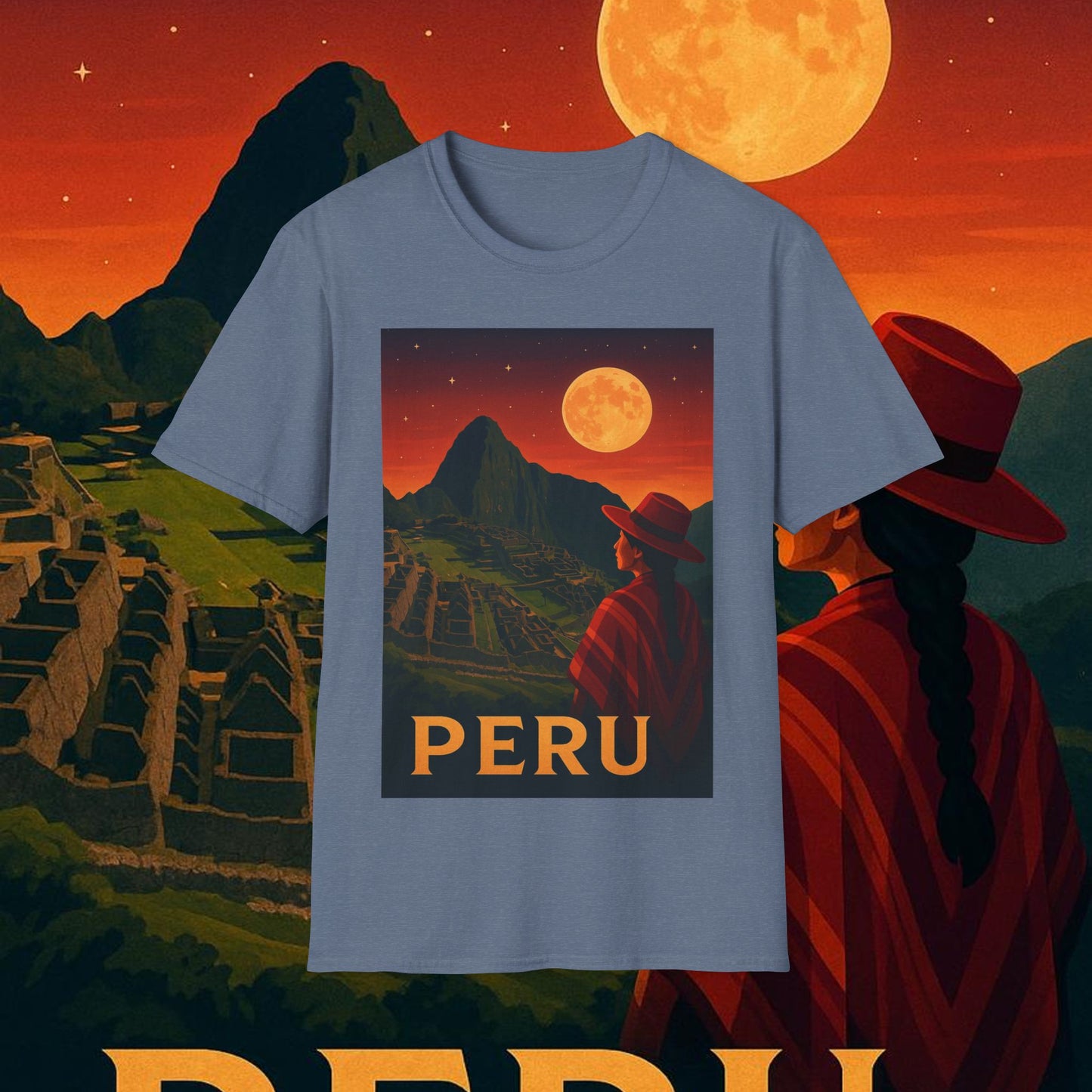"Camiseta Perú: Misticismo, Historia y Maravillas Eternas 🏔️🦙🛕"