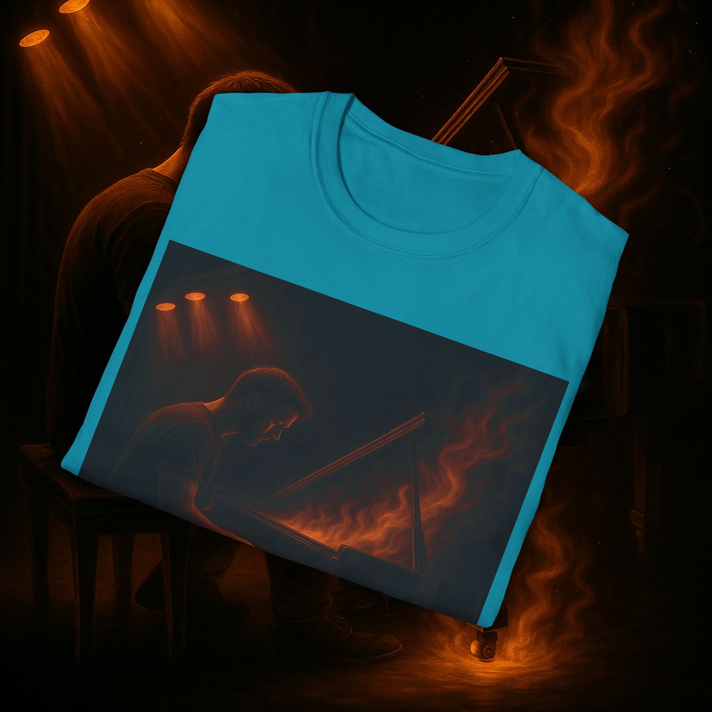 "Camiseta piano 🎹🔥Cuando las manos arden… el alma canta.” 🔥🎹