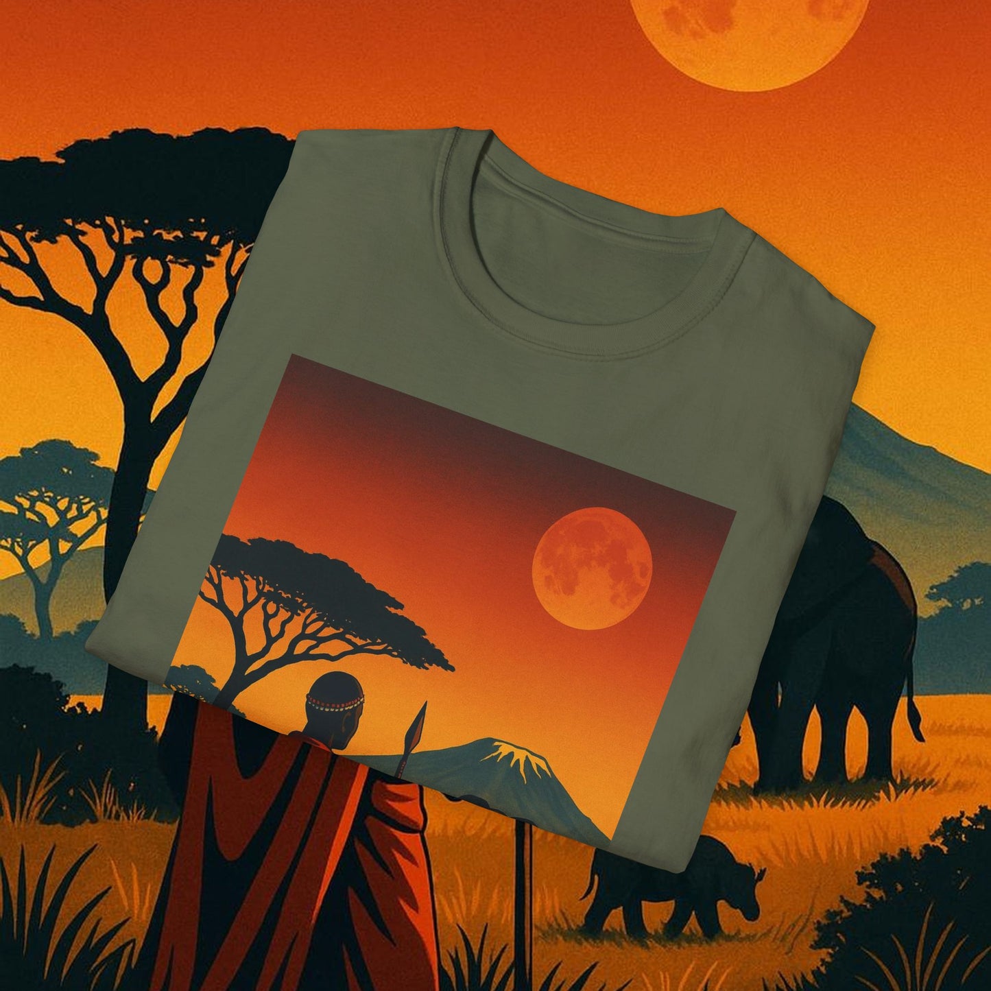 "Camiseta Kenia: Aventura Salvaje y Tierra de Horizontes Infinitos 🦁🌄🏕️"