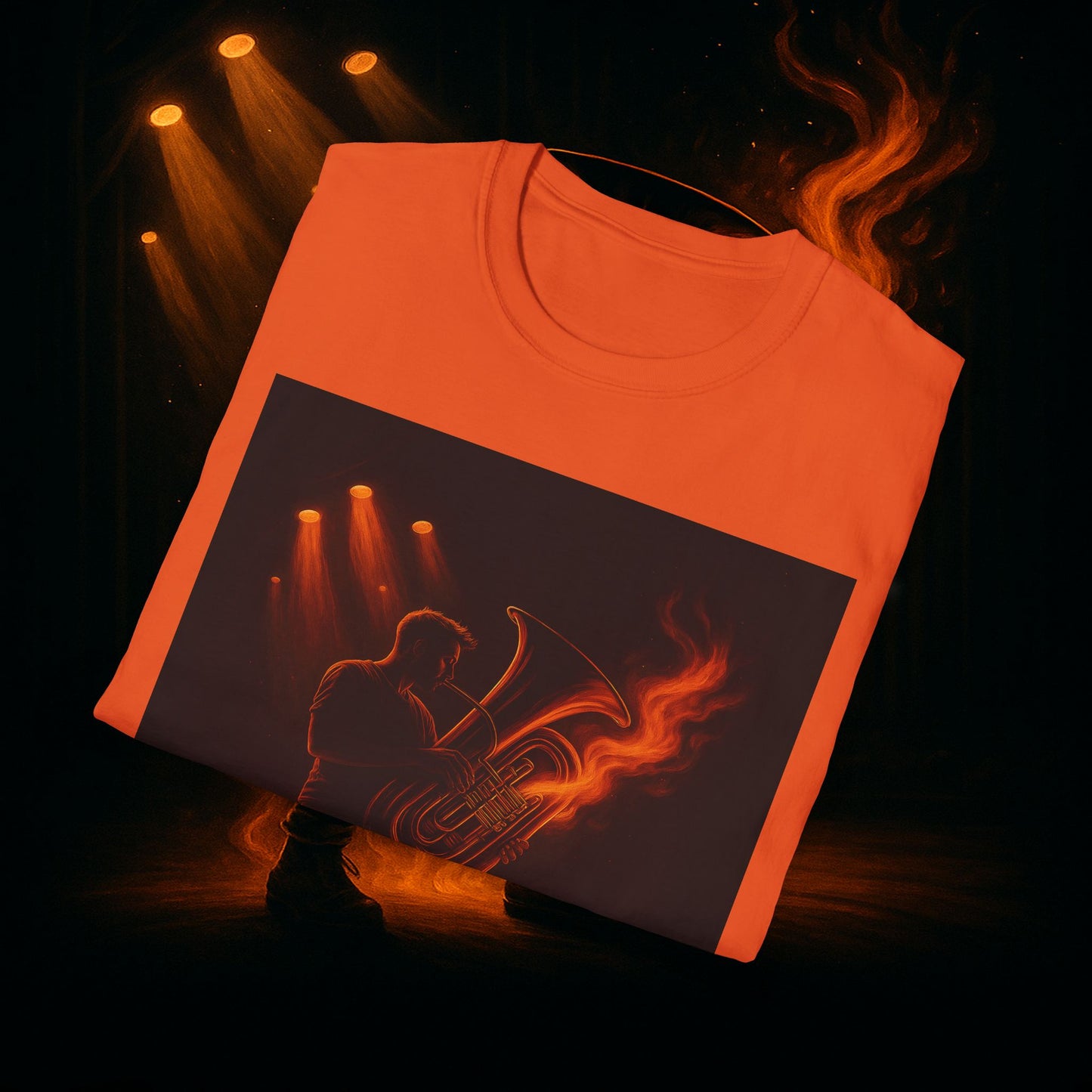 "Camiseta Tuba 🎺🔥 Cuando el alma suena, todo arde.”