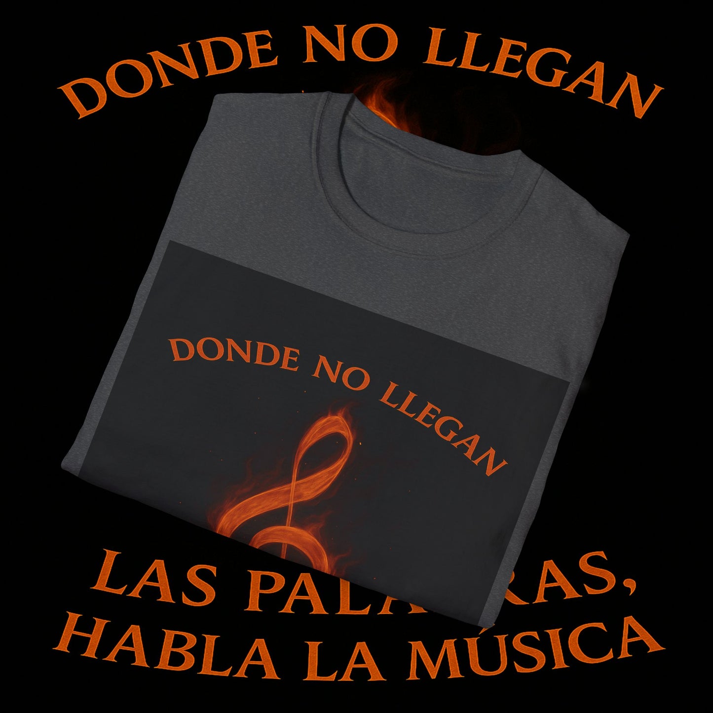 "Camiseta clave de sol 🎼🔥 “Donde nace una nota… nace una llama.” 🔥🎼