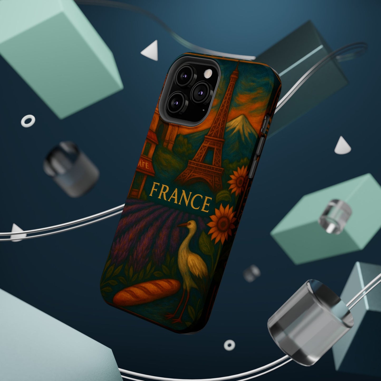 "Funda Magnética Reforzada Francia: Romance bajo la Luna 🌙🗼✨"