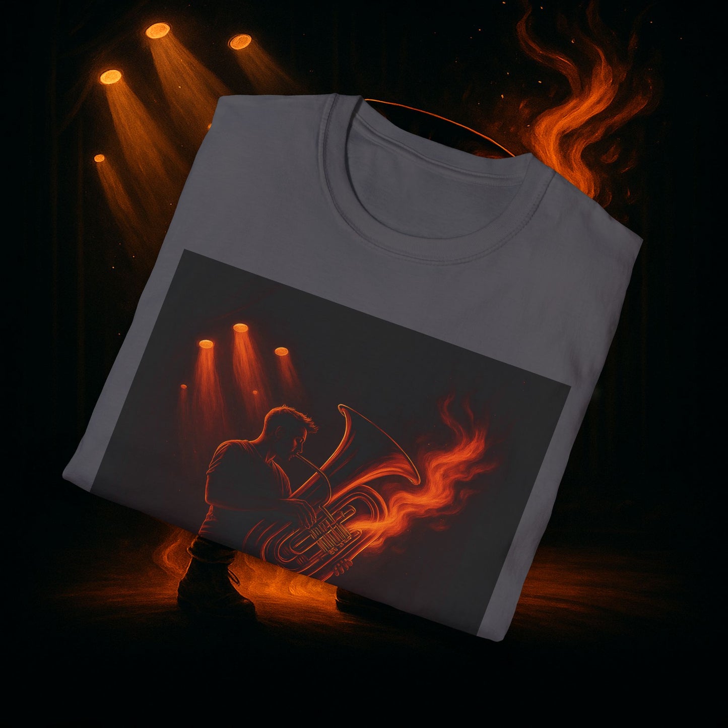 "Camiseta Tuba 🎺🔥 Cuando el alma suena, todo arde.”