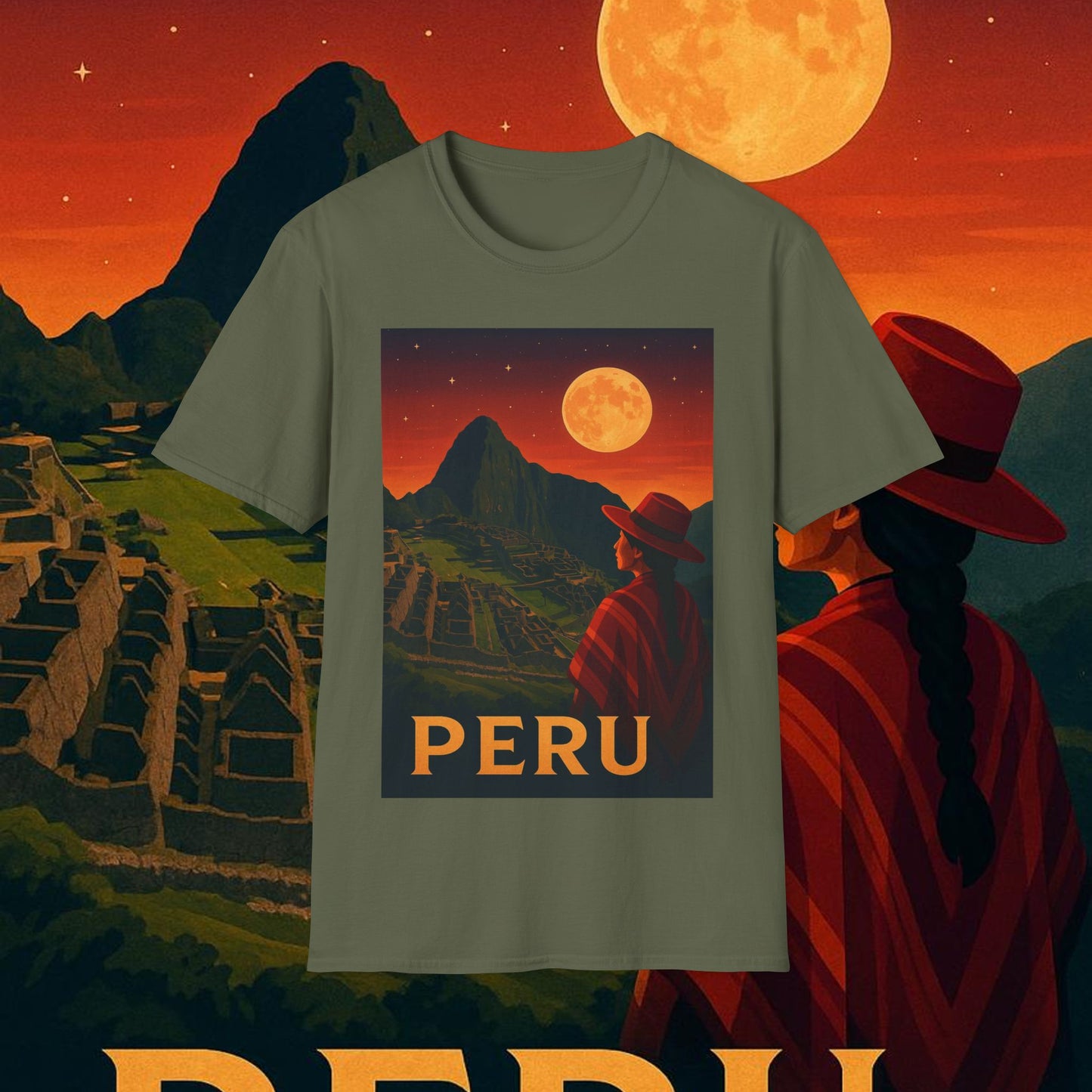 "Camiseta Perú: Misticismo, Historia y Maravillas Eternas 🏔️🦙🛕"