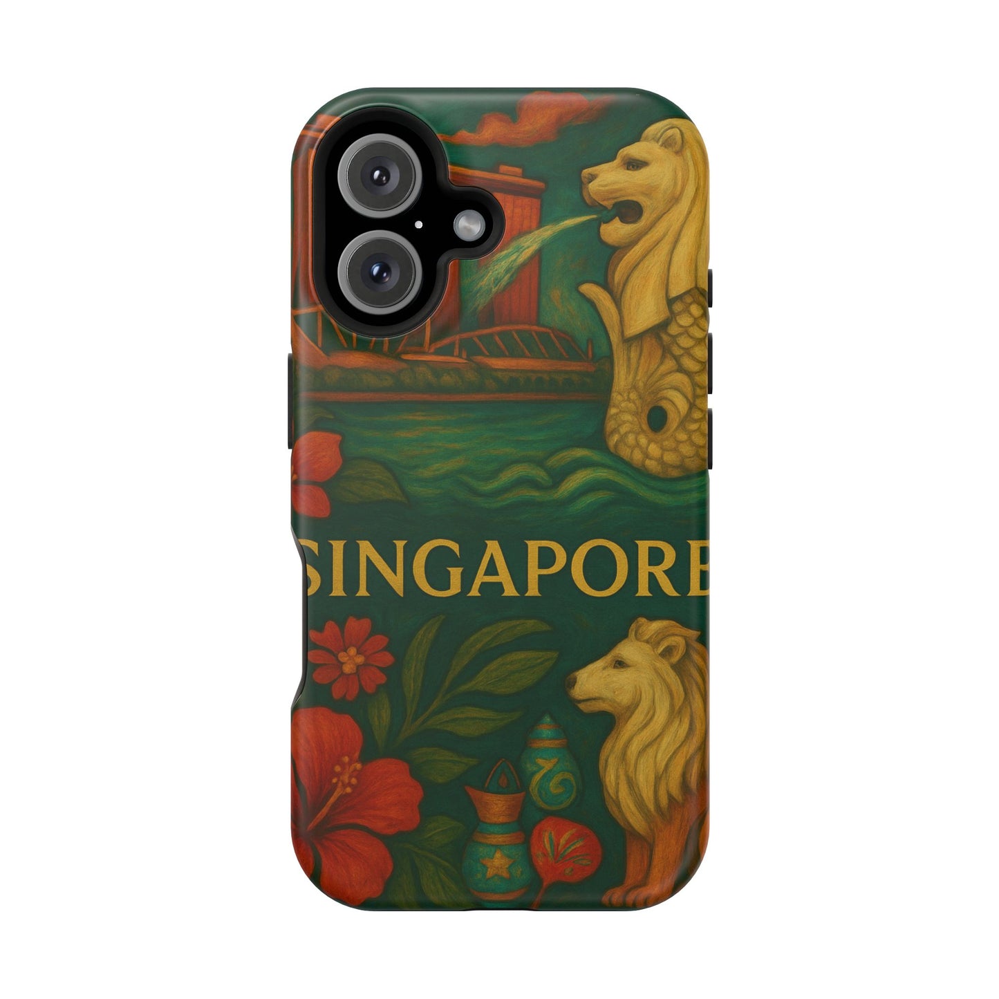 "Funda Magnética Reforzada Magnética Reforzada Singapur 🌆 – Futuro, cultura y naturaleza en un solo lugar"