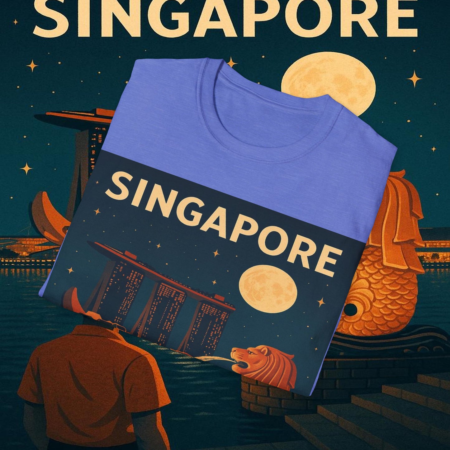 "Camiseta Singapur 🌆 – Futuro, cultura y naturaleza en un solo lugar"