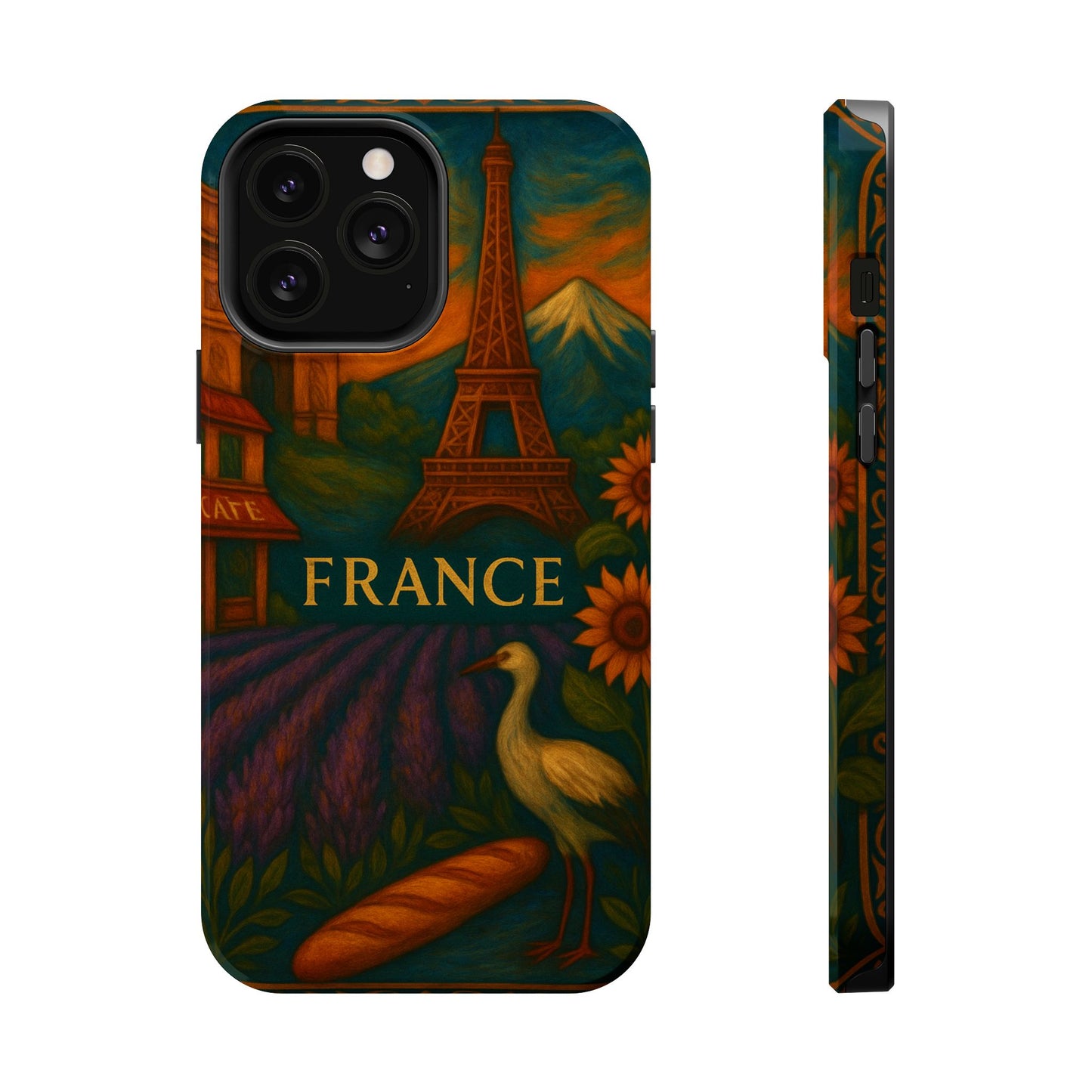 "Funda Magnética Reforzada Francia: Romance bajo la Luna 🌙🗼✨"