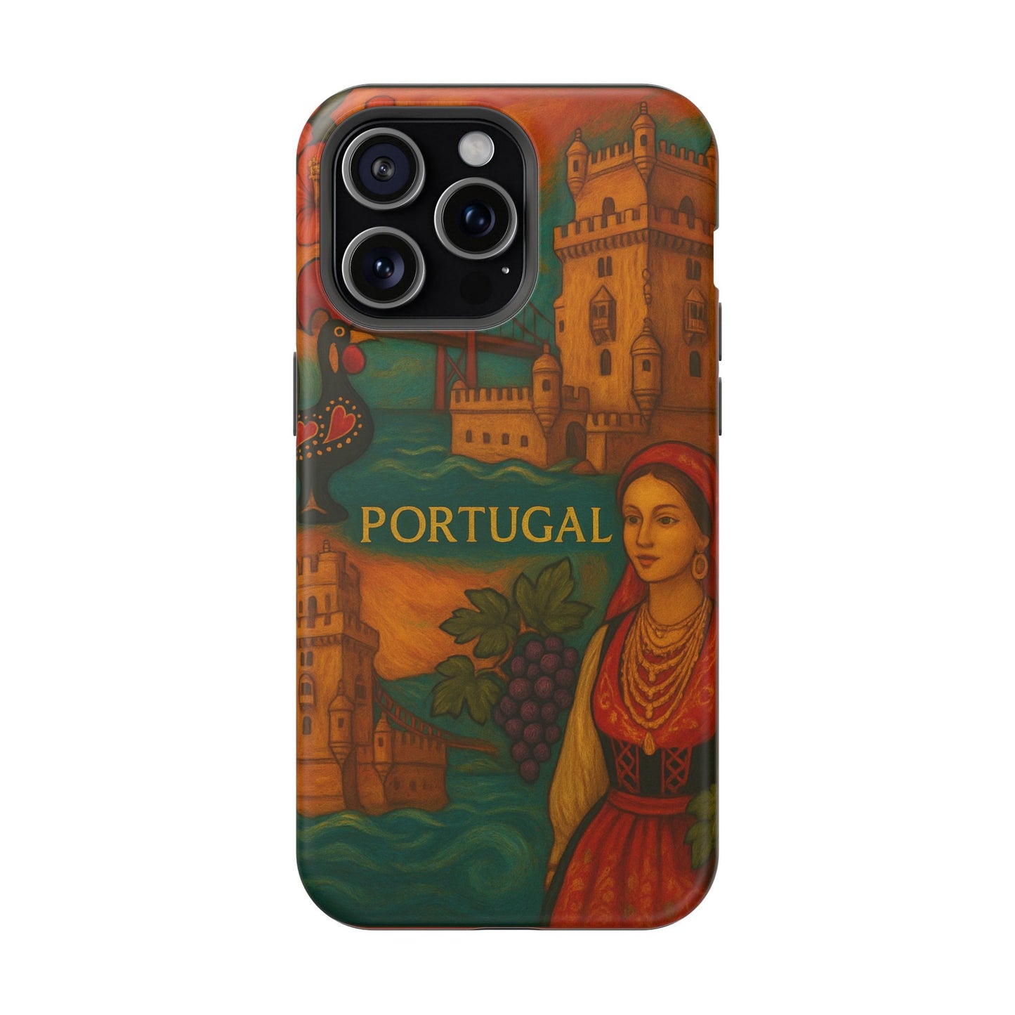 "Funda Magnética Reforzada Magnética Reforzada Portugal: Encanto Atlántico, Fados y Azulejos 🌊🎶🧿"