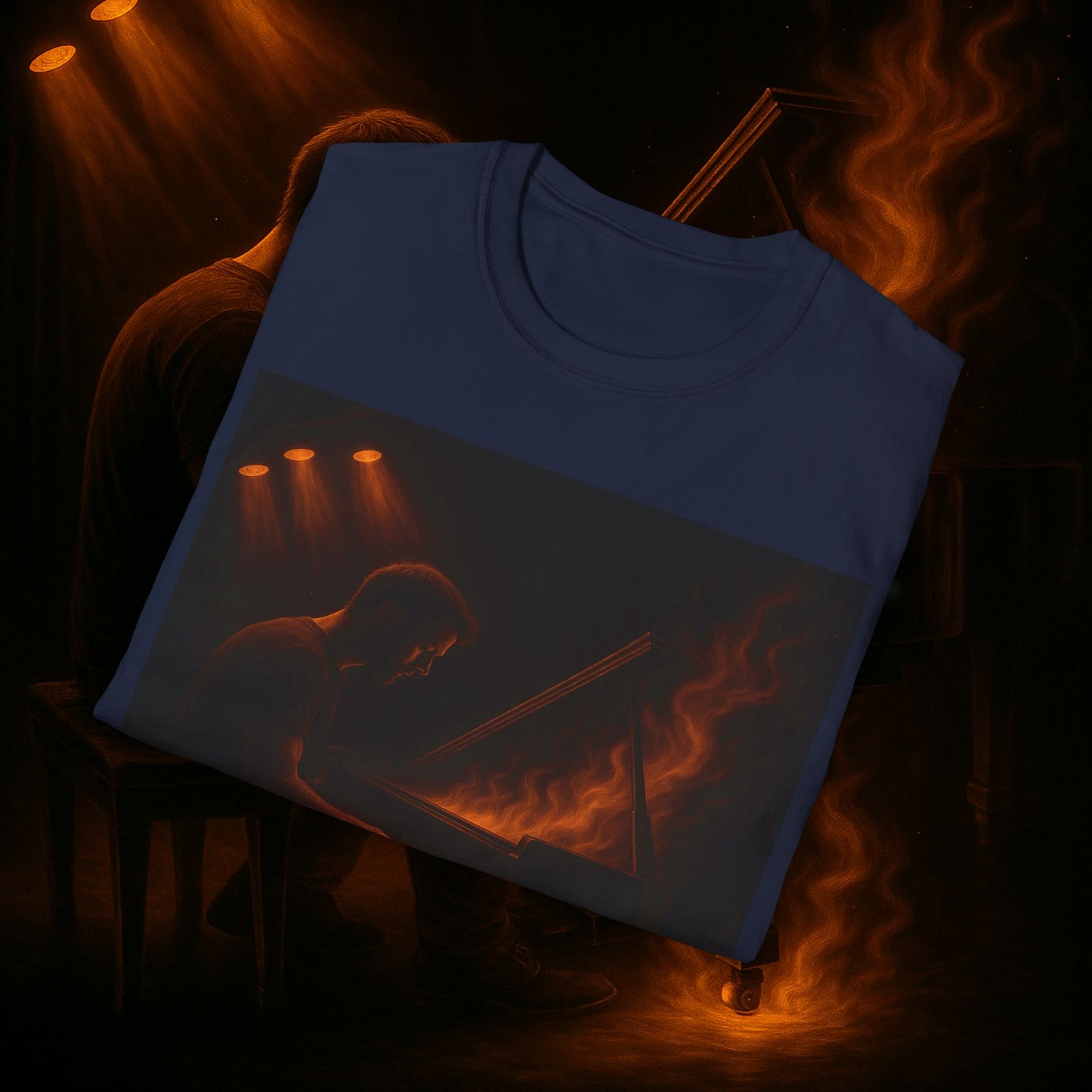 "Camiseta piano 🎹🔥Cuando las manos arden… el alma canta.” 🔥🎹