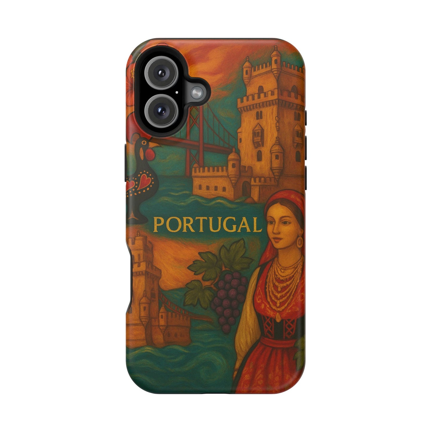 "Funda Magnética Reforzada Magnética Reforzada Portugal: Encanto Atlántico, Fados y Azulejos 🌊🎶🧿"