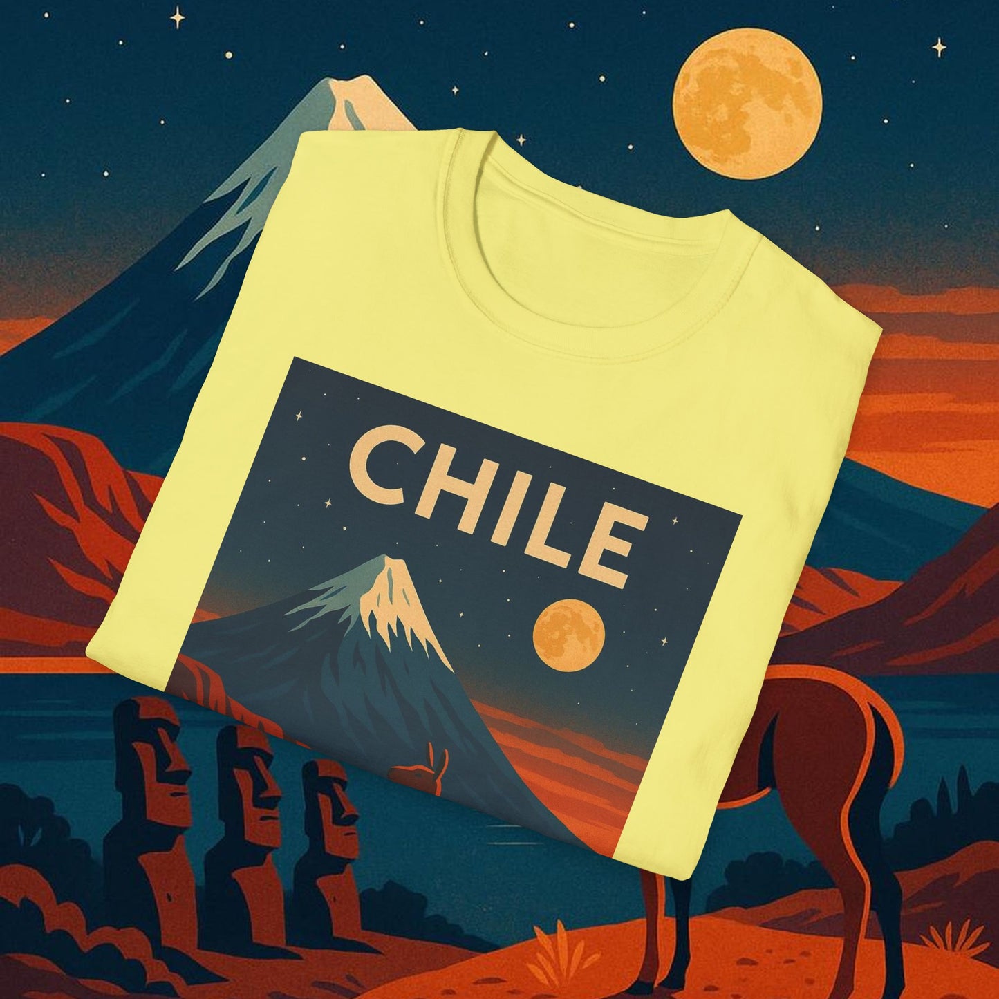 "Camiseta Chile: Naturaleza Indómita y Horizontes Eternos 🏔️🍇🏜️"
