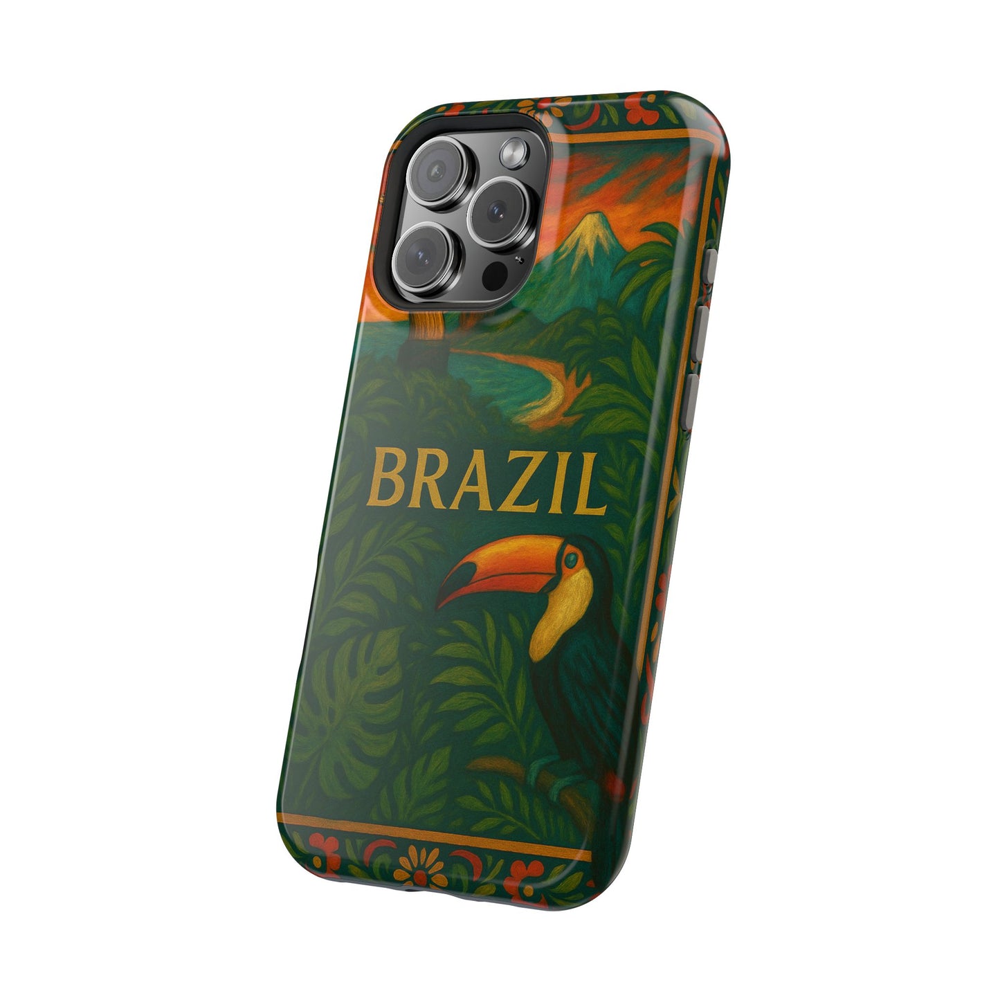 "Funda Magnética Reforzada Magnética Reforzada Brasil: Ritmo, Naturaleza y Alegría Infinita 🎶🌴🏖️"
