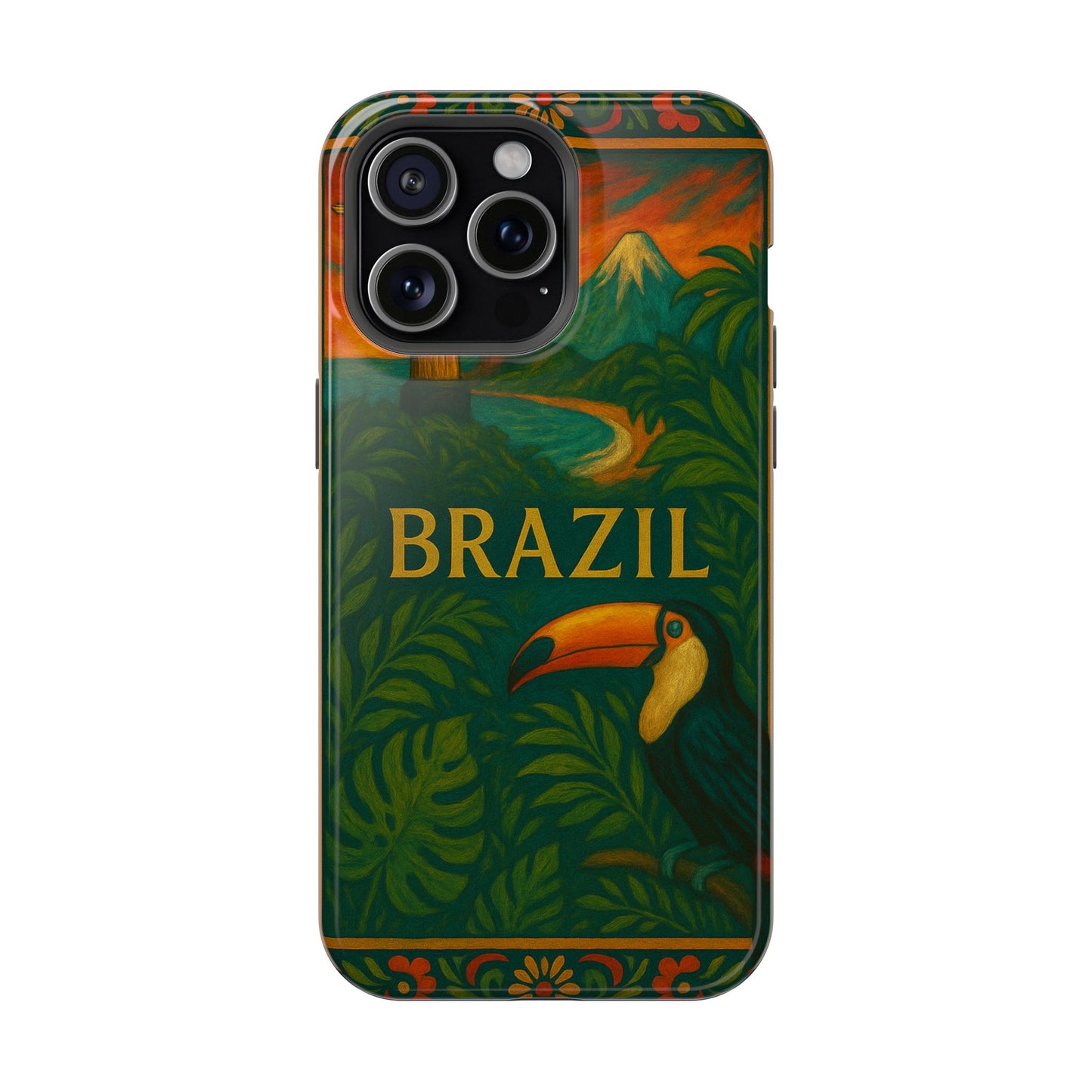 "Funda Magnética Reforzada Magnética Reforzada Brasil: Ritmo, Naturaleza y Alegría Infinita 🎶🌴🏖️"