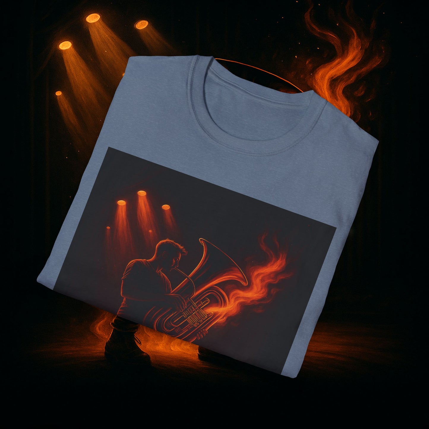 "Camiseta Tuba 🎺🔥 Cuando el alma suena, todo arde.”