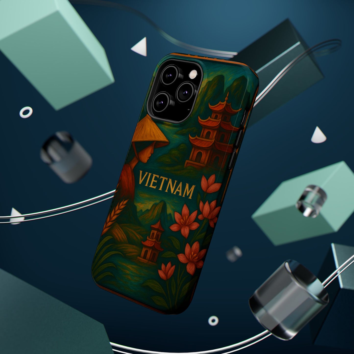 "Reinforced Magnetic Case Vietnam: Tradition, Nature and Ancestral Legends 🎋🏯🐉"