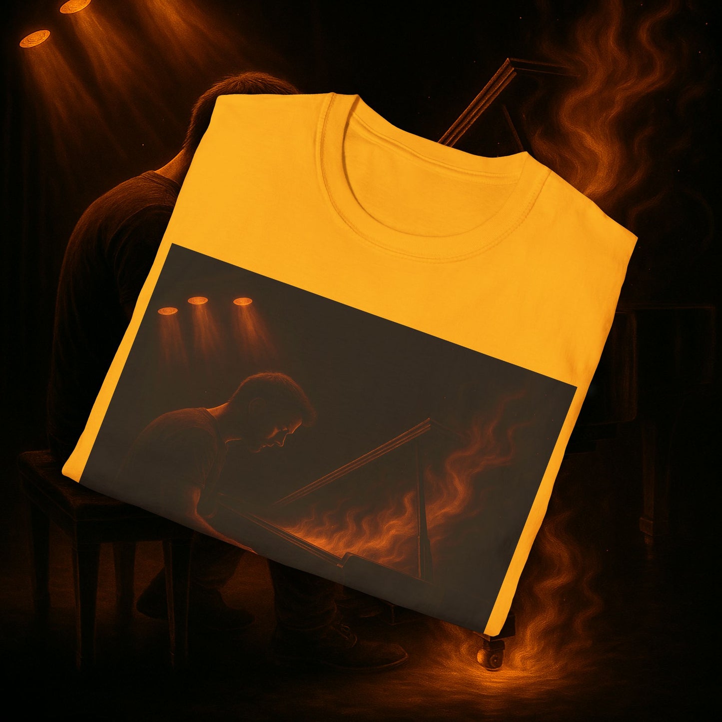 "Camiseta piano 🎹🔥Cuando las manos arden… el alma canta.” 🔥🎹
