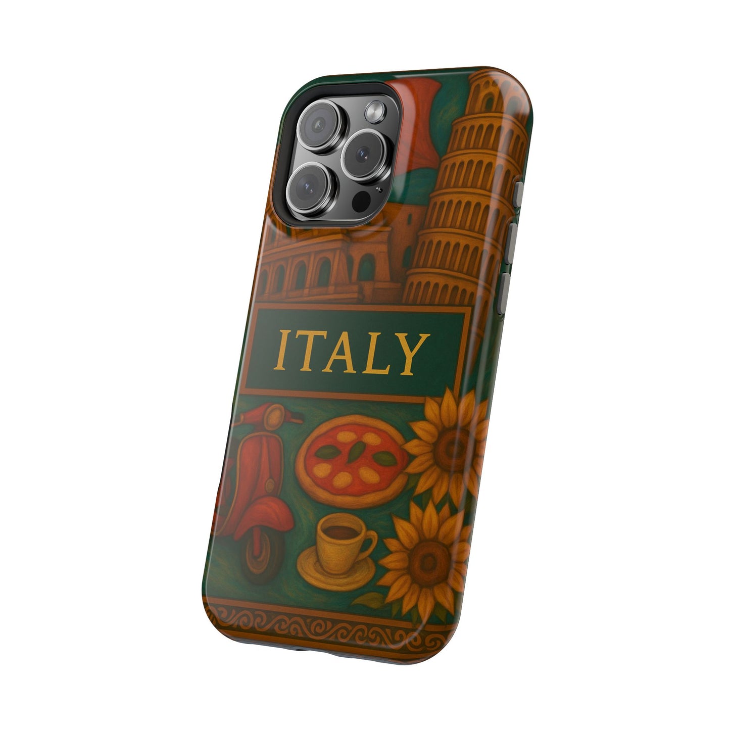 "Funda Magnética Reforzada Magnética Reforzada Italia: Arte, Pasión y Sabores Eternos 🎨🍝🏛️"