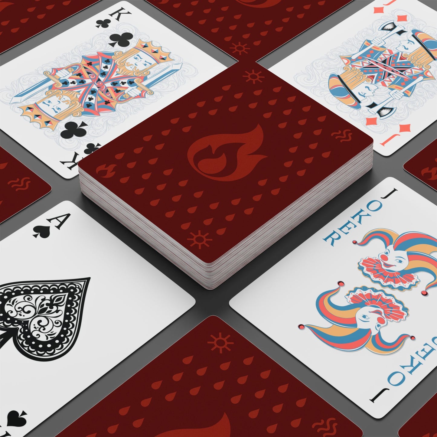♠️ Carta de Póker – Elemento Fuego 🔥♠️