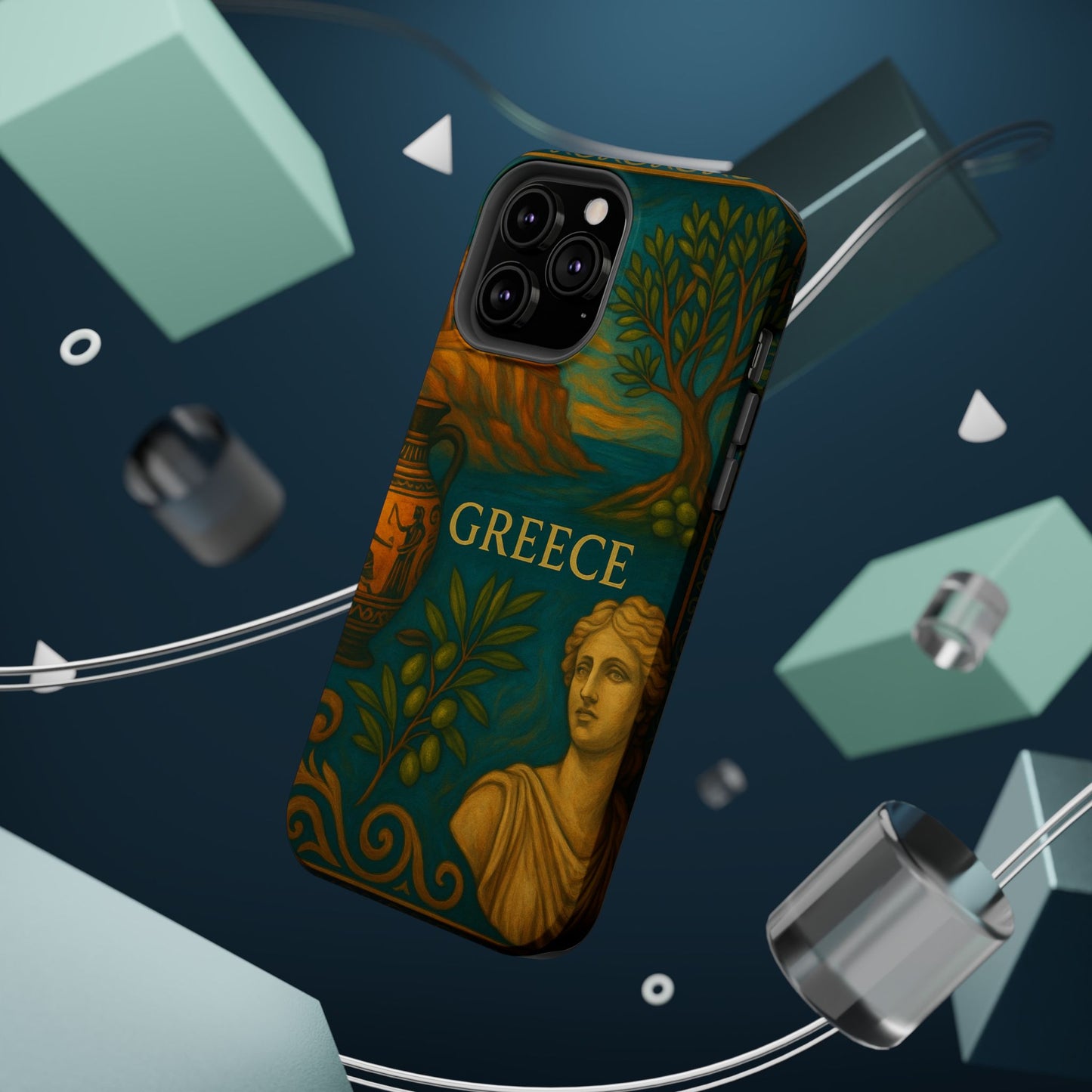"Funda Magnética Reforzada Magnética Reforzada Grecia: Cuna de Dioses, Maravillas y Filosofía 🌊🏛️⚡"