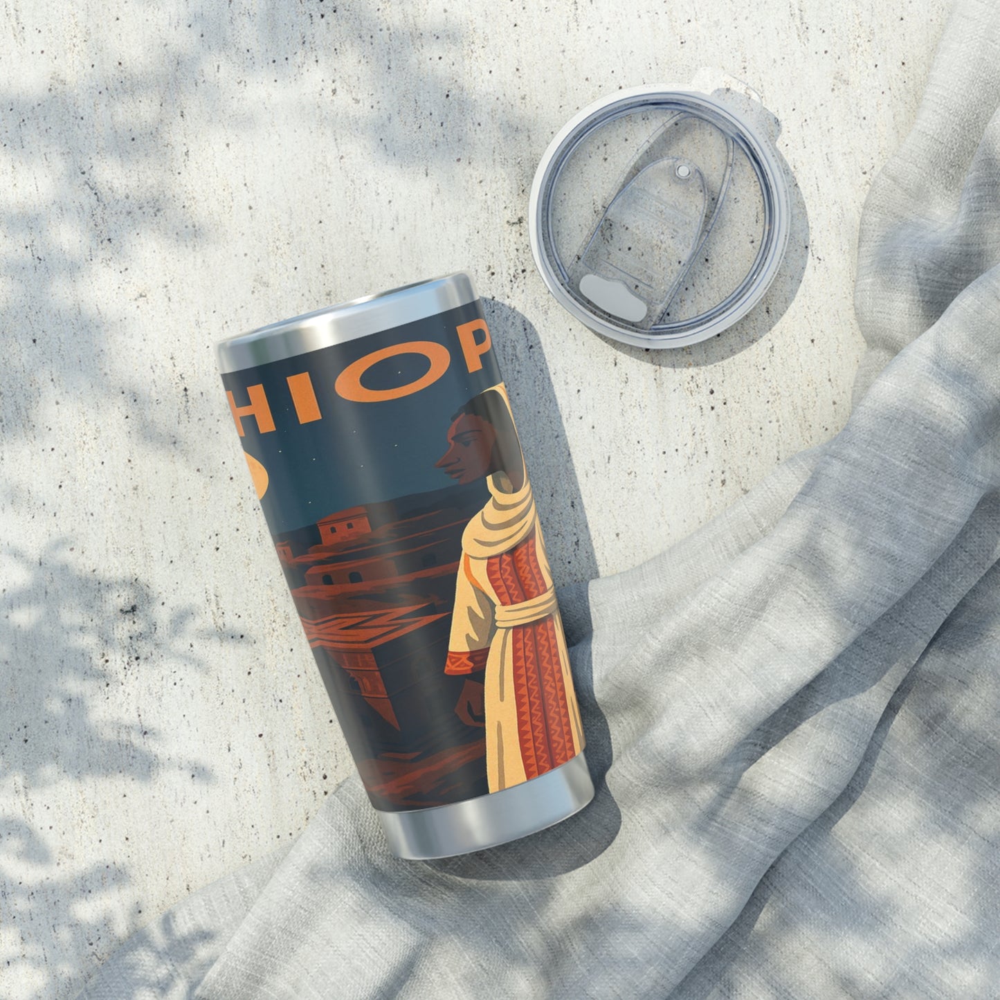 "Vaso Térmico Vagabond 20oz Etiopía – Tierra sagrada y alma ancestral"