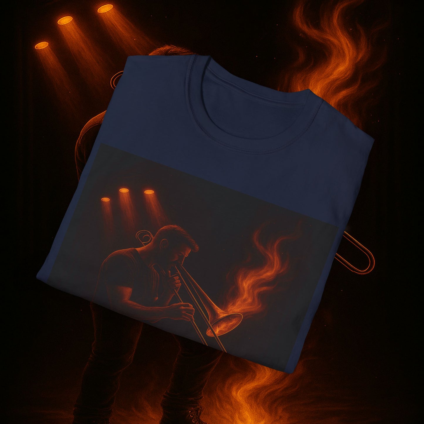 "Camiseta Trombón 🎷🔥No todos los fuegos hacen ruido… algunos tocan el alma.” 🔥🎷