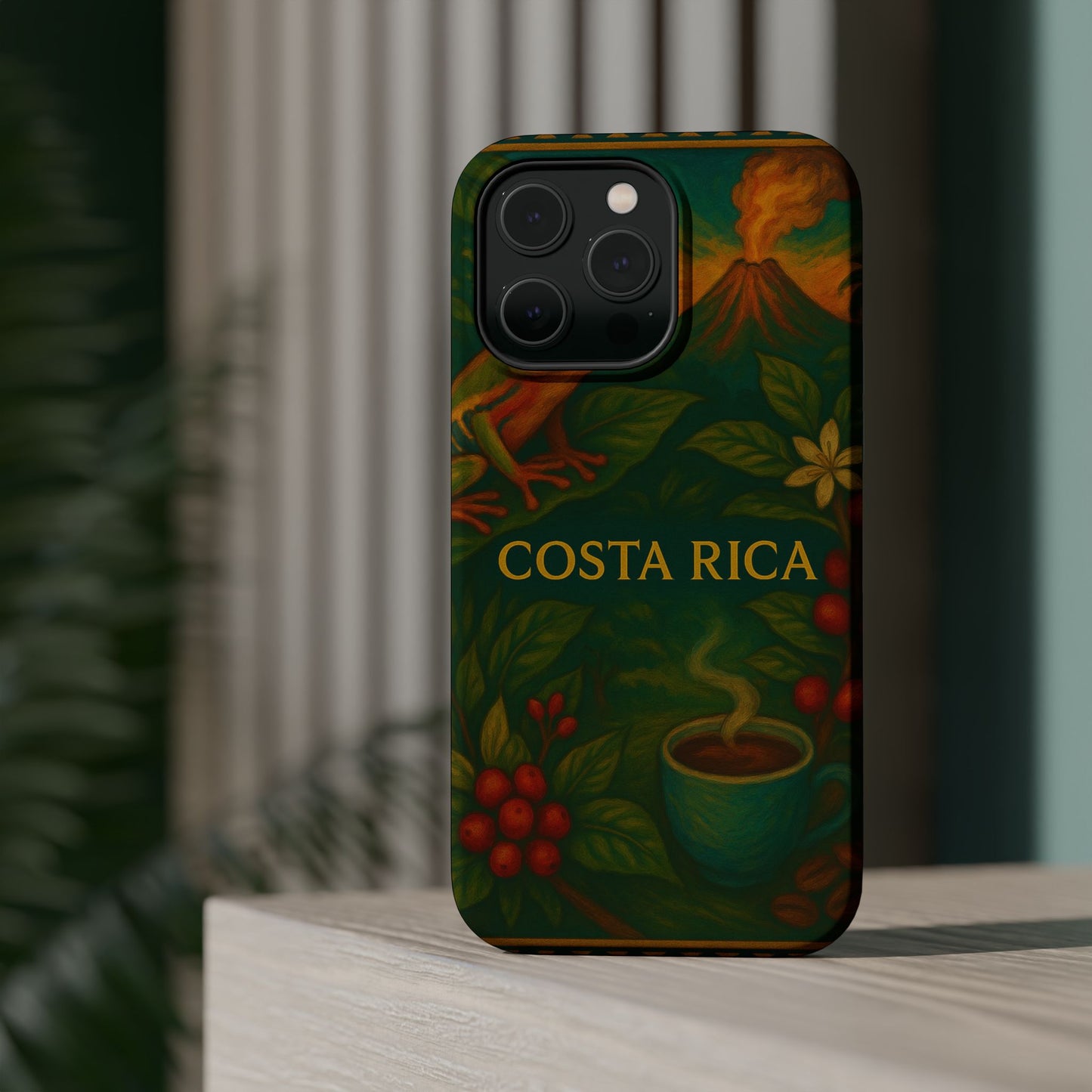 "Funda Magnética Reforzada Magnética Reforzada Costa Rica: Pura Vida entre Volcanes y Selvas 🌋🌴🦜"