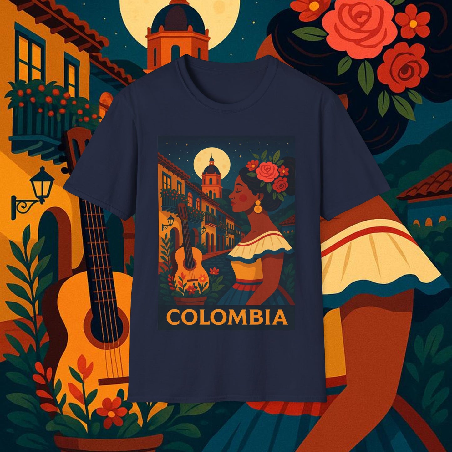 "Camiseta Colombia: Magia de Colores, Café y Tradición ☕🎨🌄"
