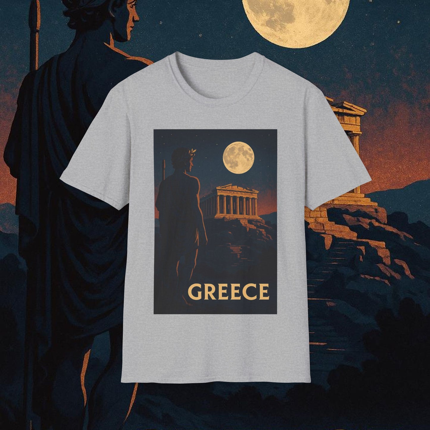 "Camiseta Grecia: Cuna de Dioses, Maravillas y Filosofía 🌊🏛️⚡"