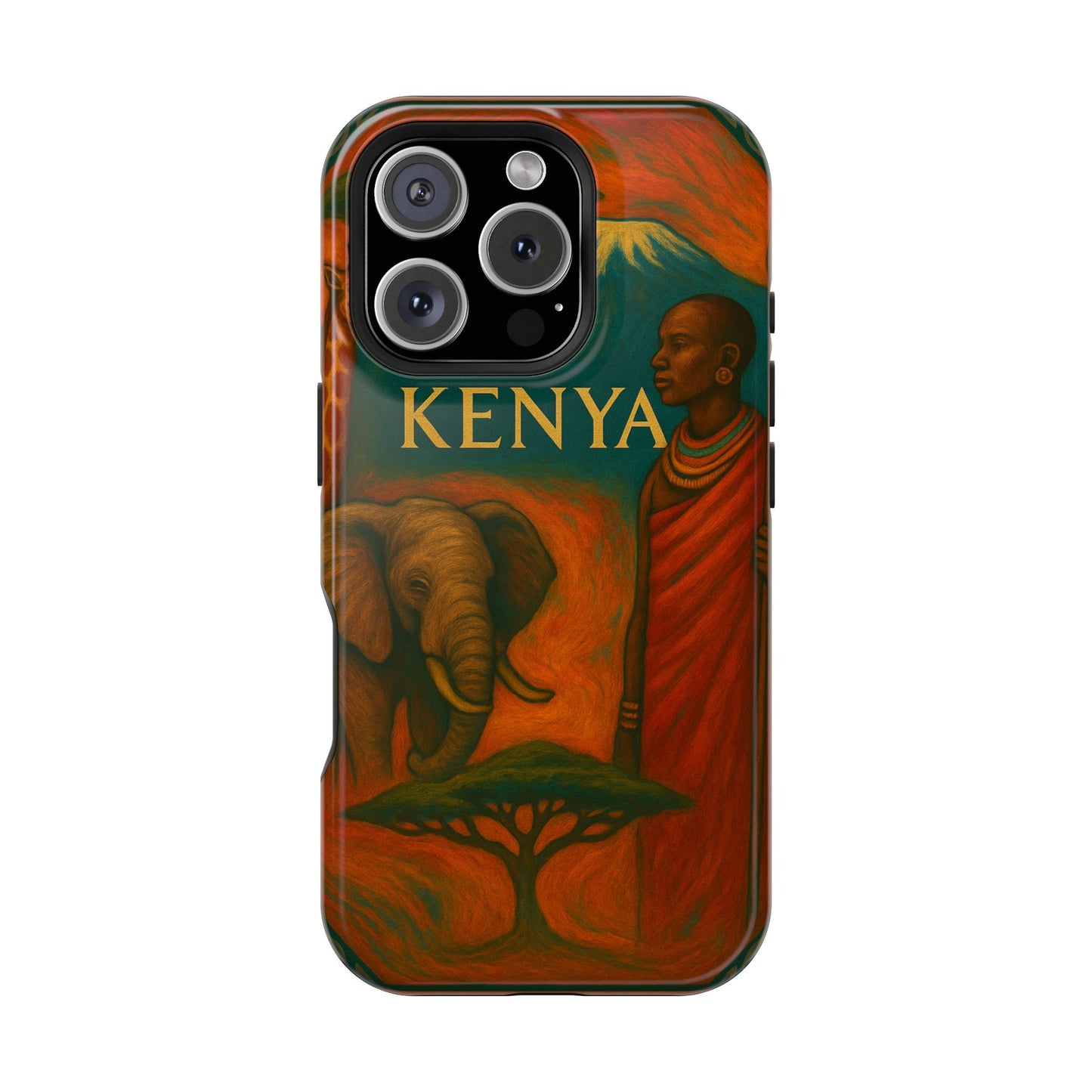 "Funda Magnética Reforzada Magnética Reforzada Kenia: Aventura Salvaje y Tierra de Horizontes Infinitos 🦁🌄🏕️"