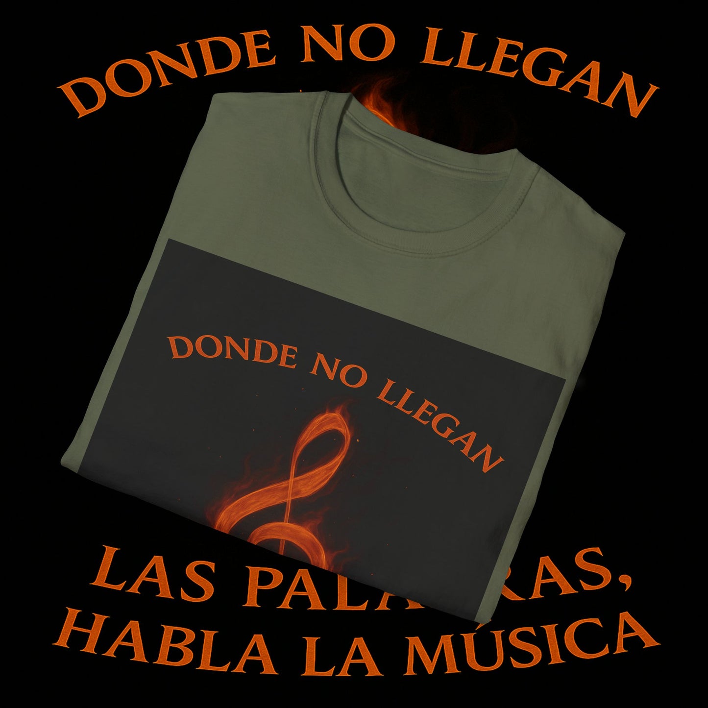 "Camiseta clave de sol 🎼🔥 “Donde nace una nota… nace una llama.” 🔥🎼