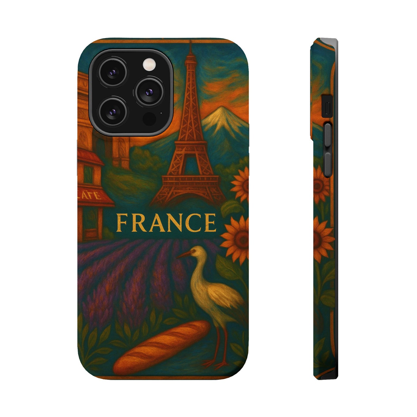 "Funda Magnética Reforzada Francia: Romance bajo la Luna 🌙🗼✨"