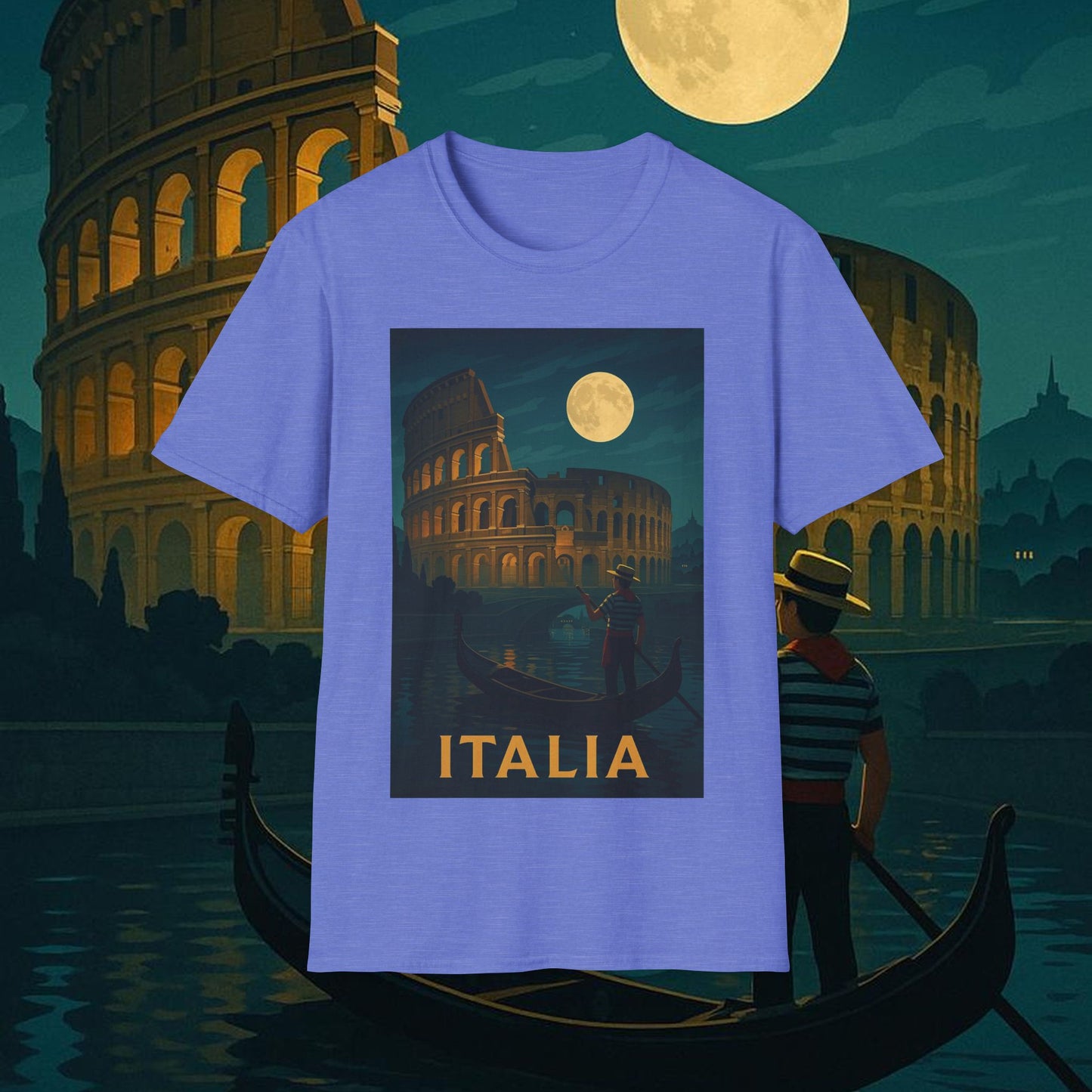 "Camiseta Italia: Arte, Pasión y Sabores Eternos 🎨🍝🏛️"